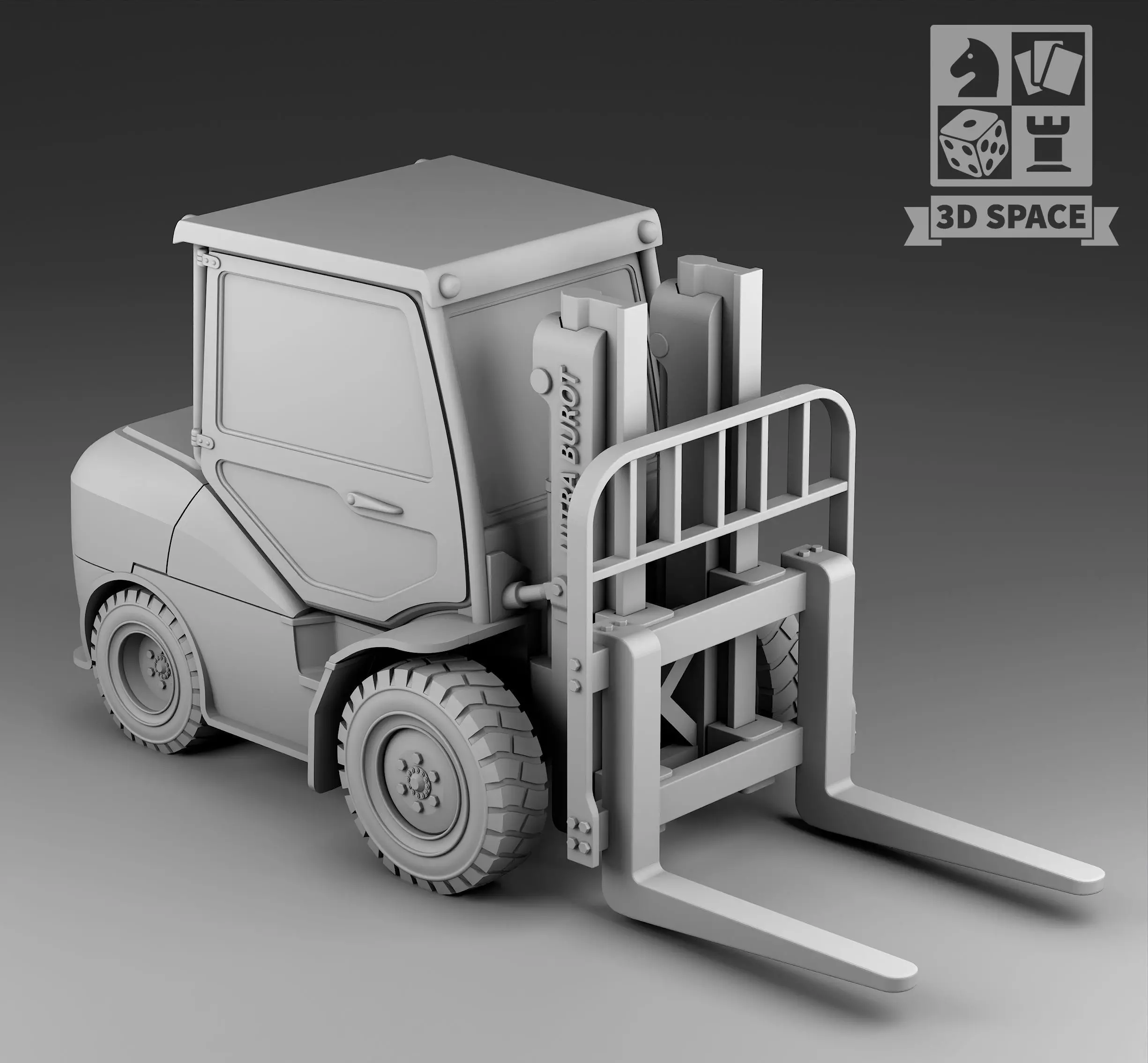 forklift truck 3D print model_0
