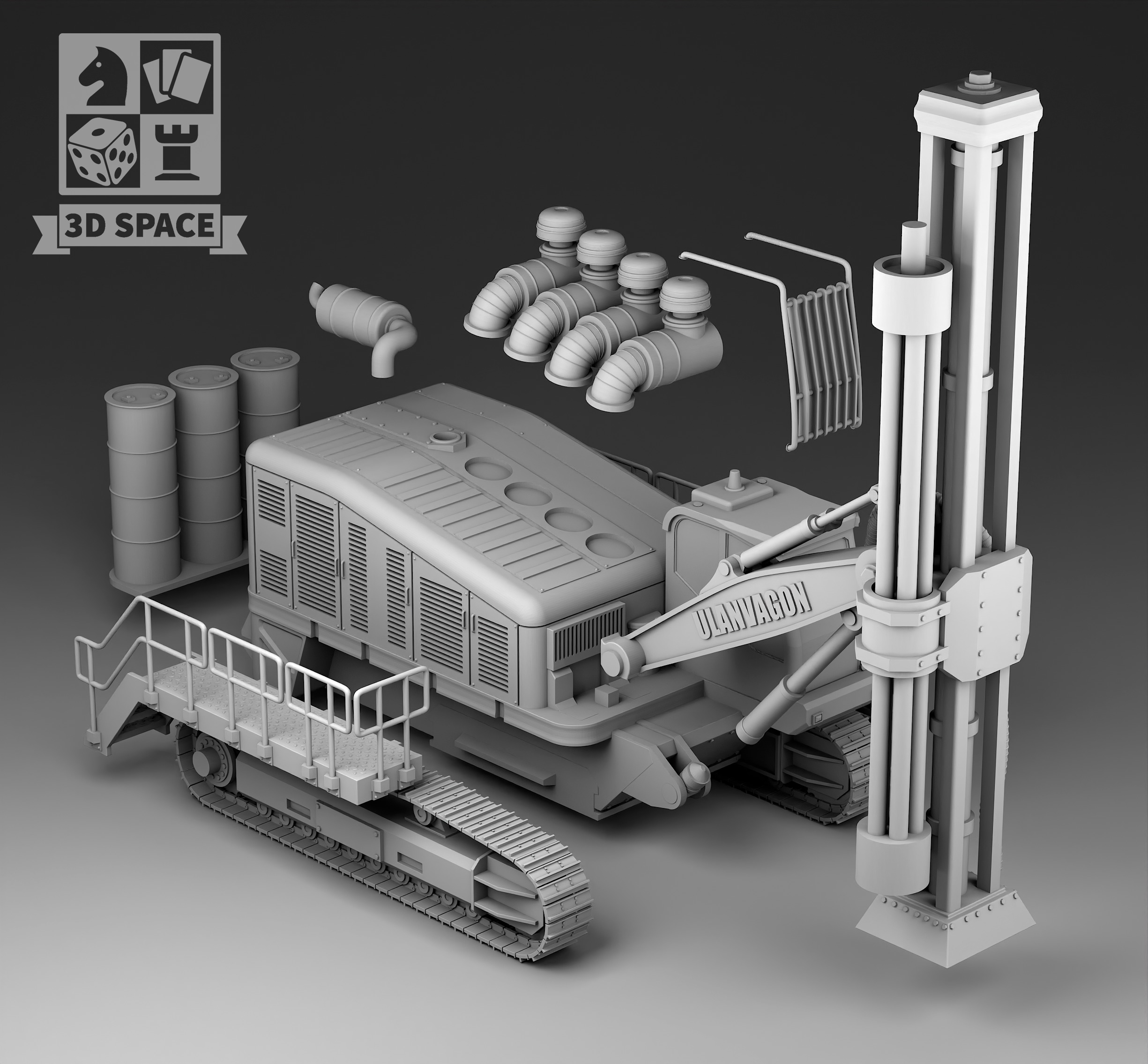 drilling machine 3D print model_3
