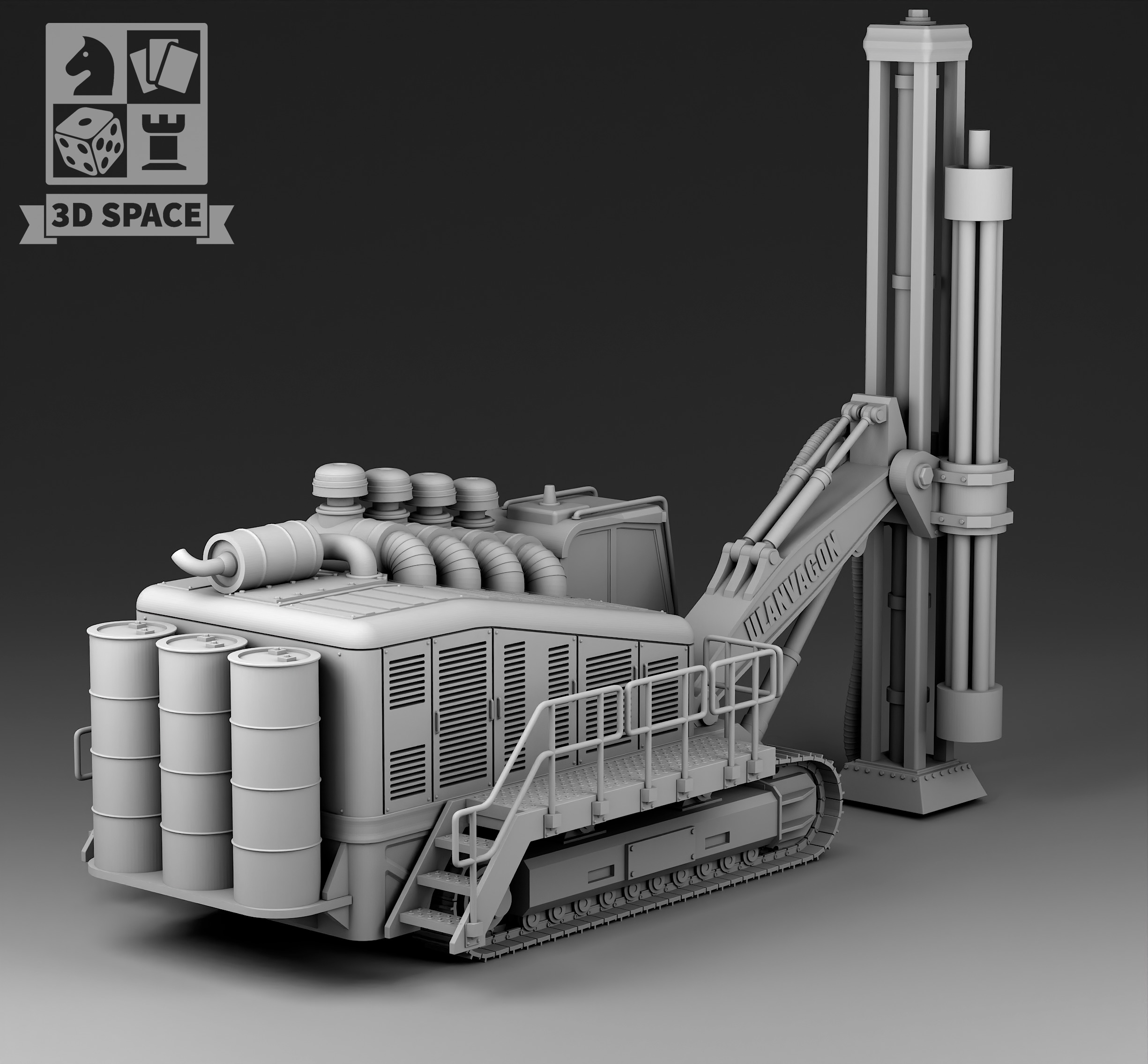 drilling machine 3D print model_1