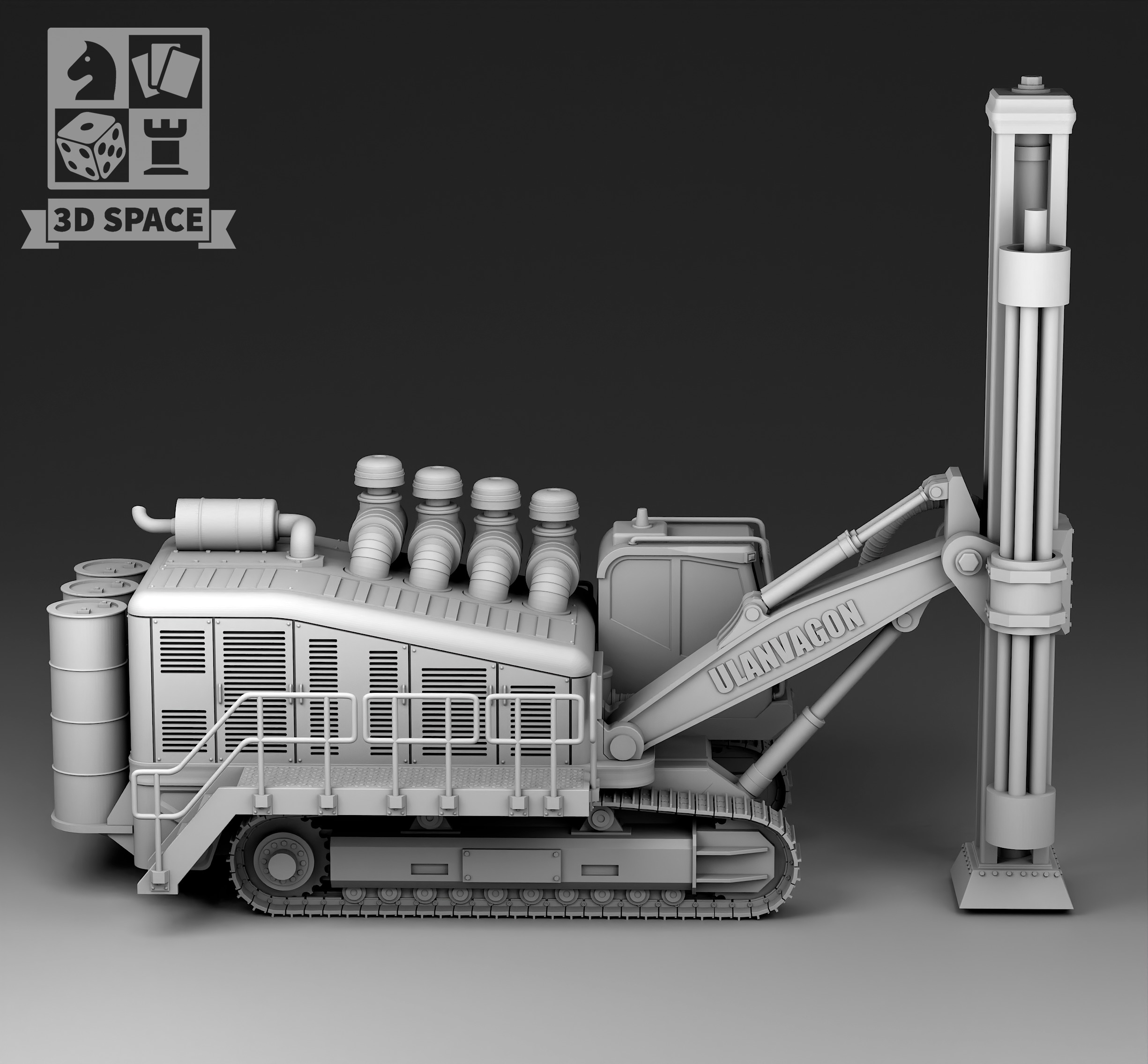 drilling machine 3D print model_2