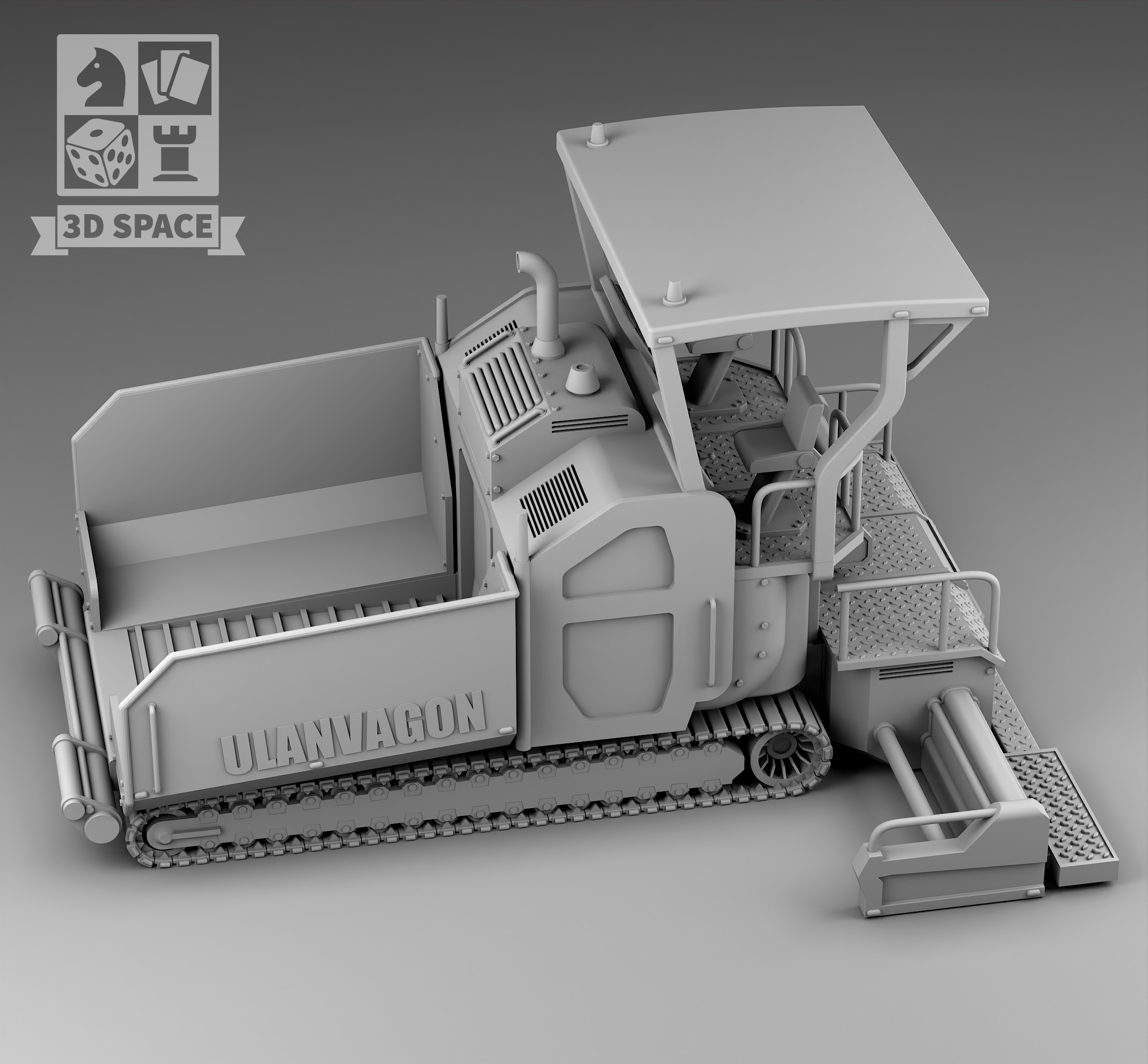 asphalt paver 3D print model_2