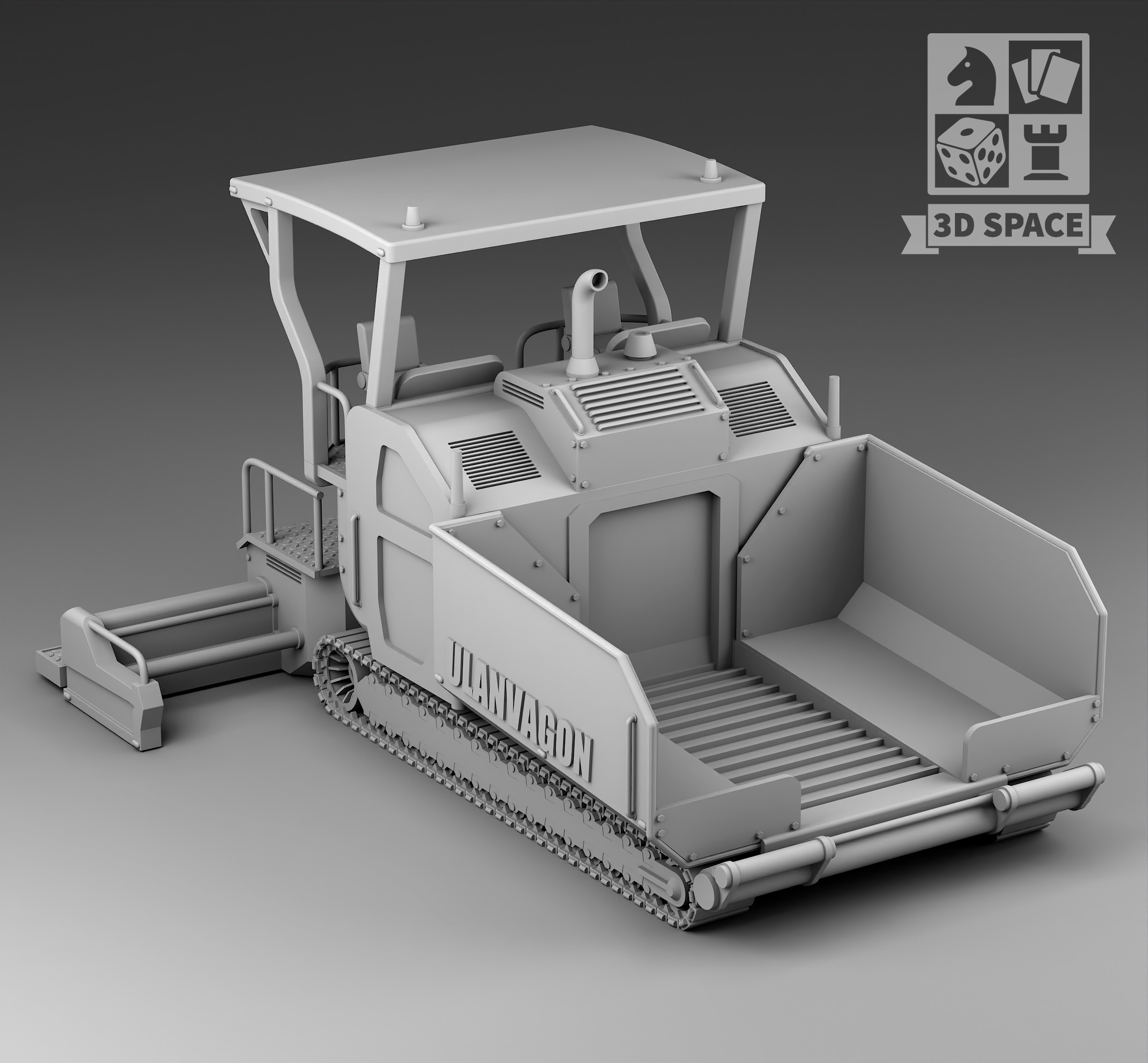 asphalt paver 3D print model_1