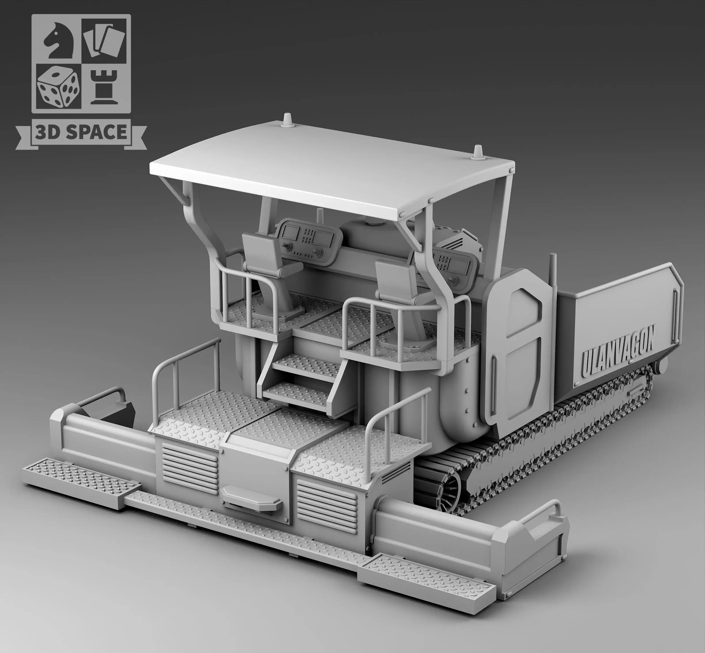 asphalt paver 3D print model_0