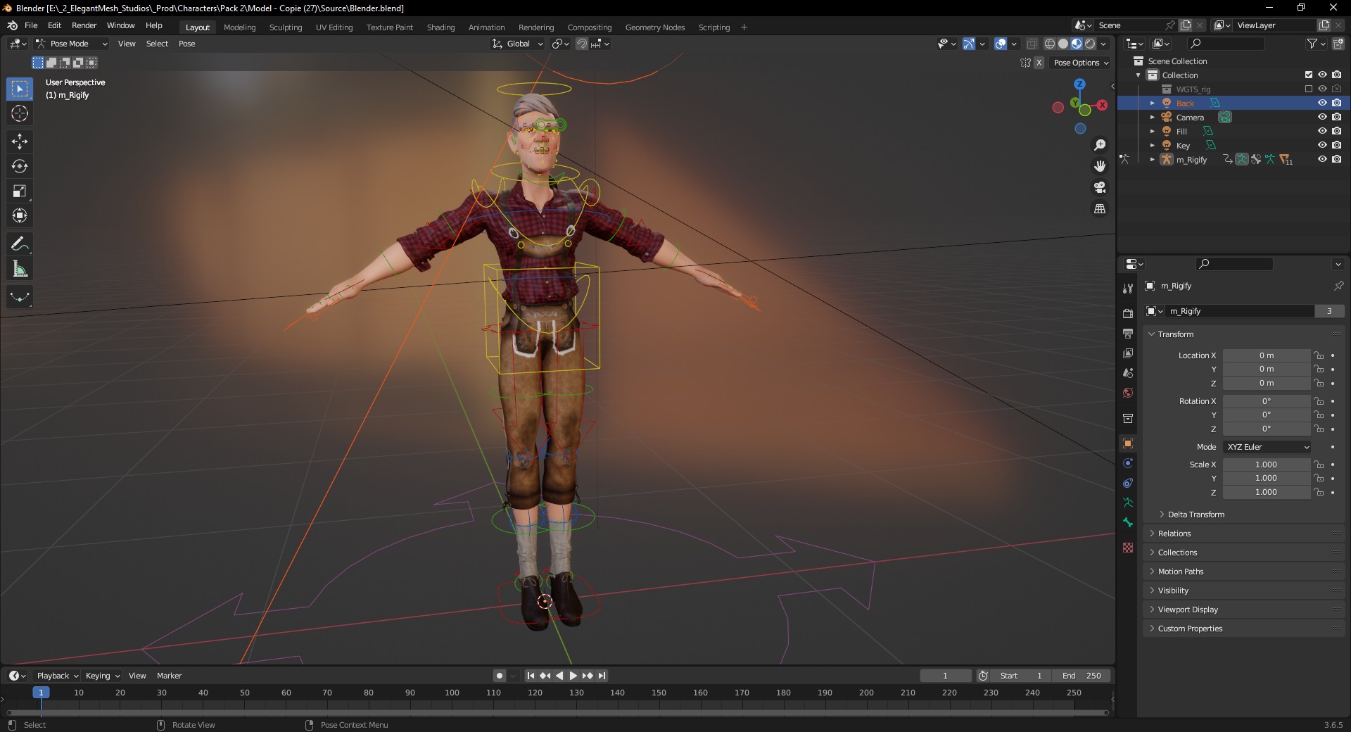 Confident Character Lumberjack Stylized Forester  Realism Low-poly 3D model_19