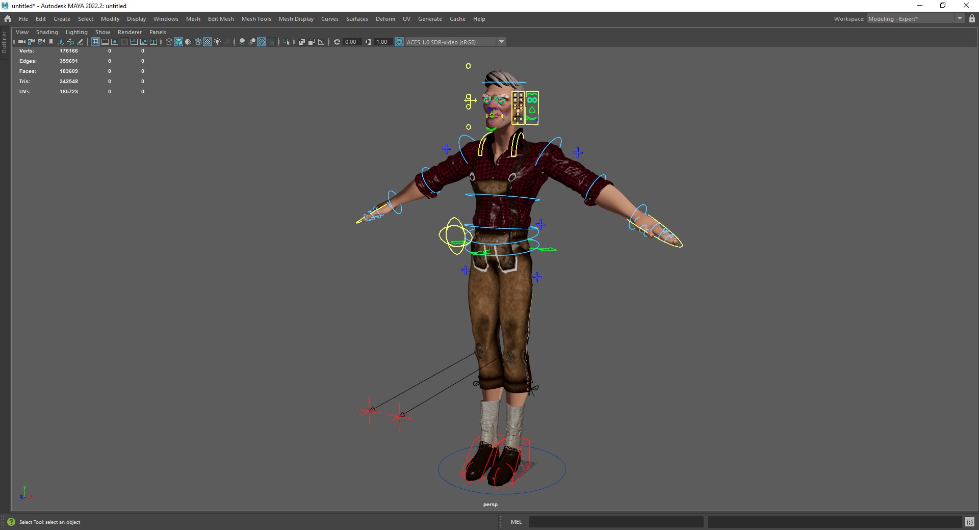 Confident Character Lumberjack Stylized Forester  Realism Low-poly 3D model_22