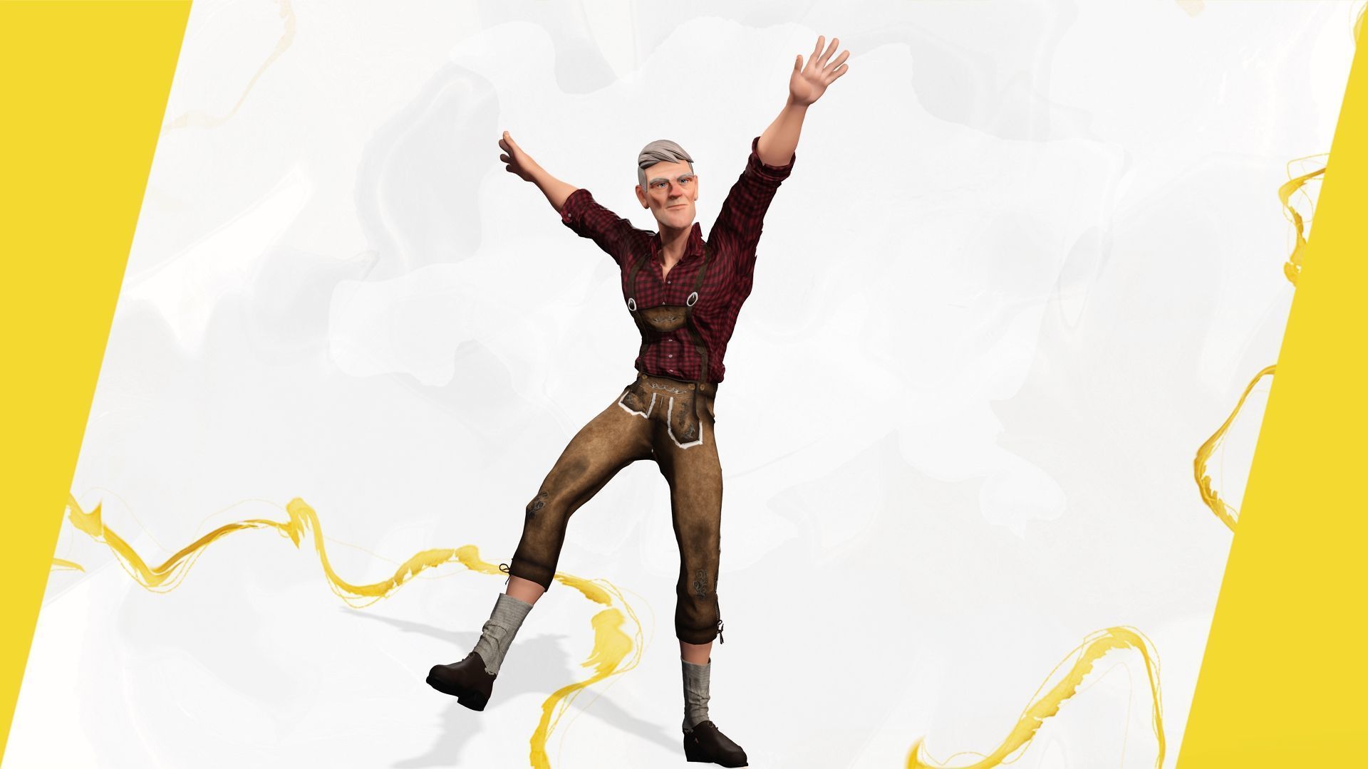 Confident Character Lumberjack Stylized Forester  Realism Low-poly 3D model_10