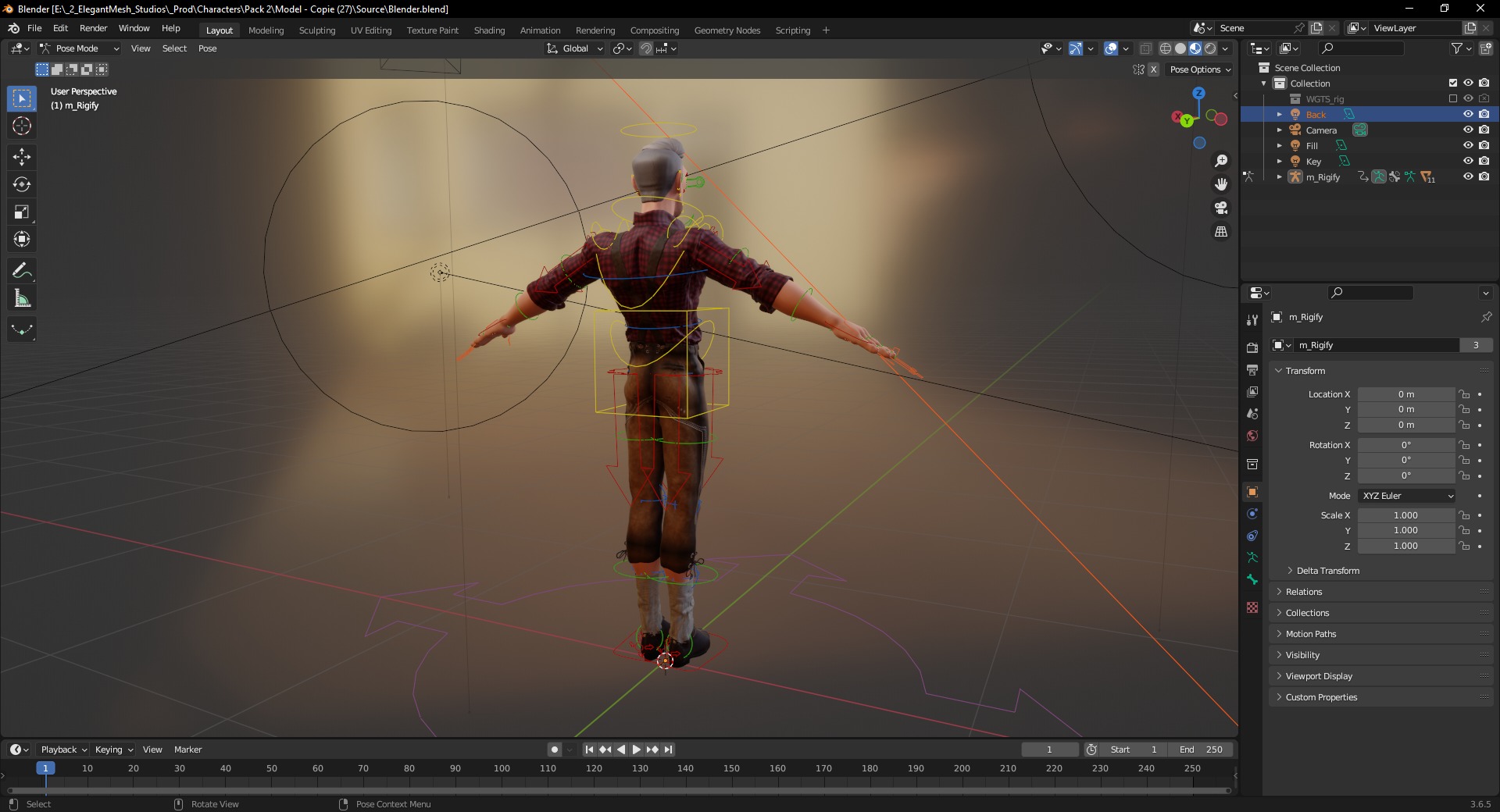 Confident Character Lumberjack Stylized Forester  Realism Low-poly 3D model_20