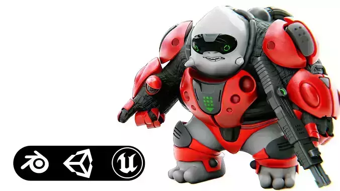 ALIEN MOBBY B-6  Rigged for Unreal Engine - Unity - MIXAMO