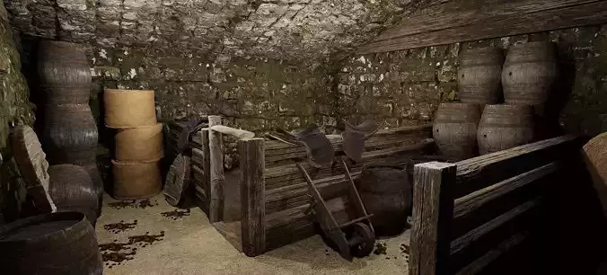 Horse Barn Exterior and Interior