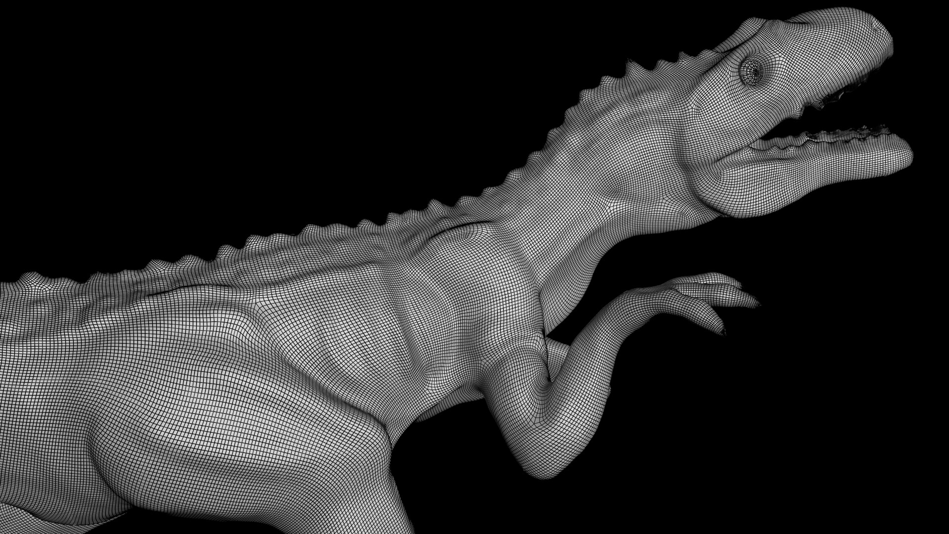 Dinosaur predator Allosaurus Low-poly 3D model_8