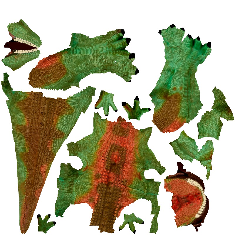 Dinosaur predator Allosaurus Low-poly 3D model_9