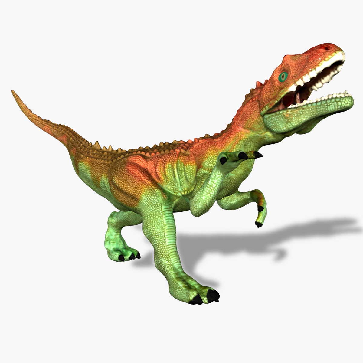 Dinosaur predator Allosaurus Low-poly 3D model_2