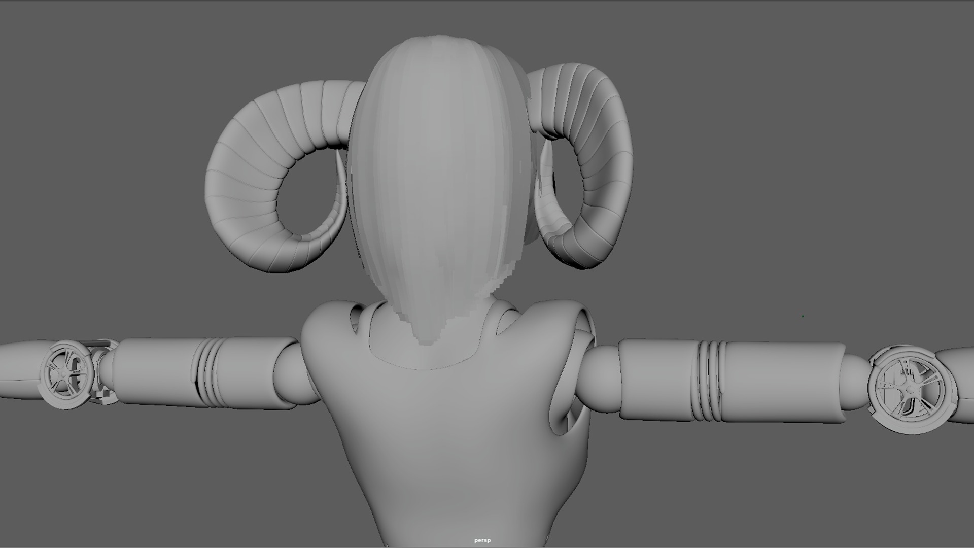 Robotic Character Hellen-Humanoid WITHOUT RIG Low-poly 3D model_16
