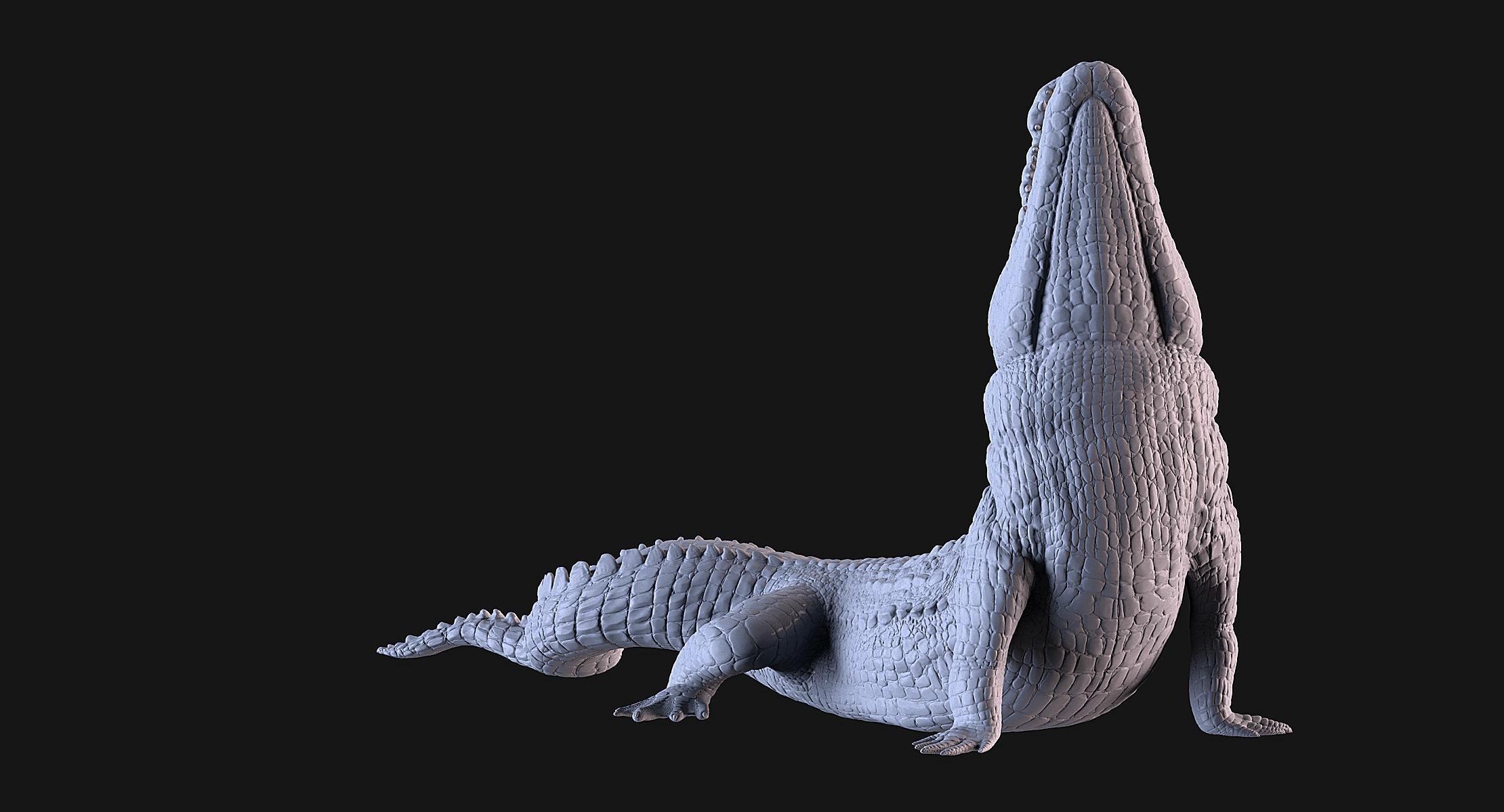 Crocodile 3D print model_2