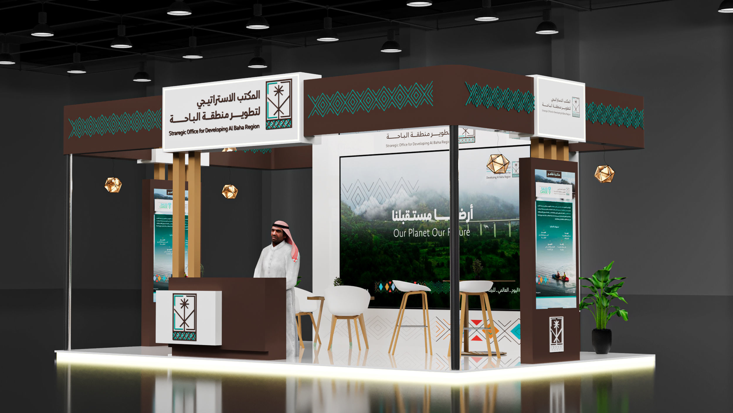 booth 6x4 open side  3D model_3