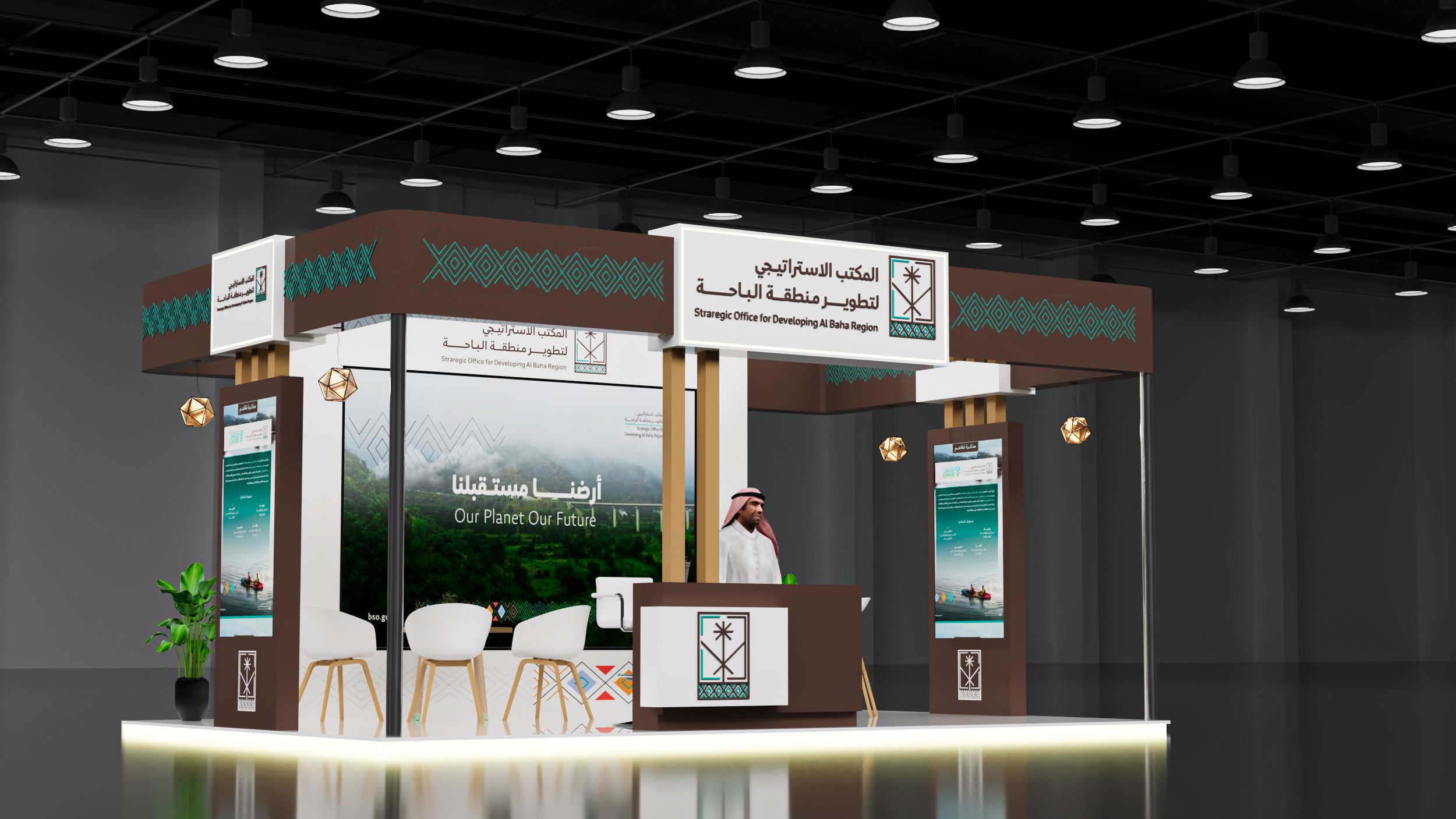 booth 6x4 open side  3D model_4