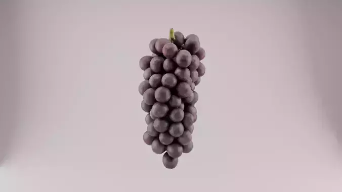 Grape  Low-poly 3D model