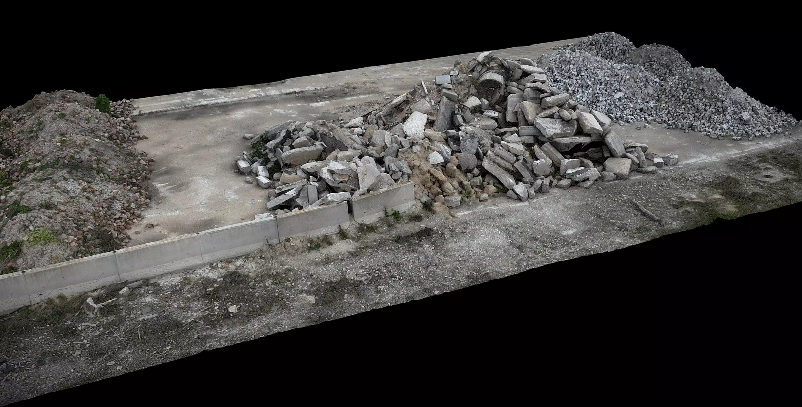 ruins ground debris construction-site photogrammetry Low-poly 3D model_0