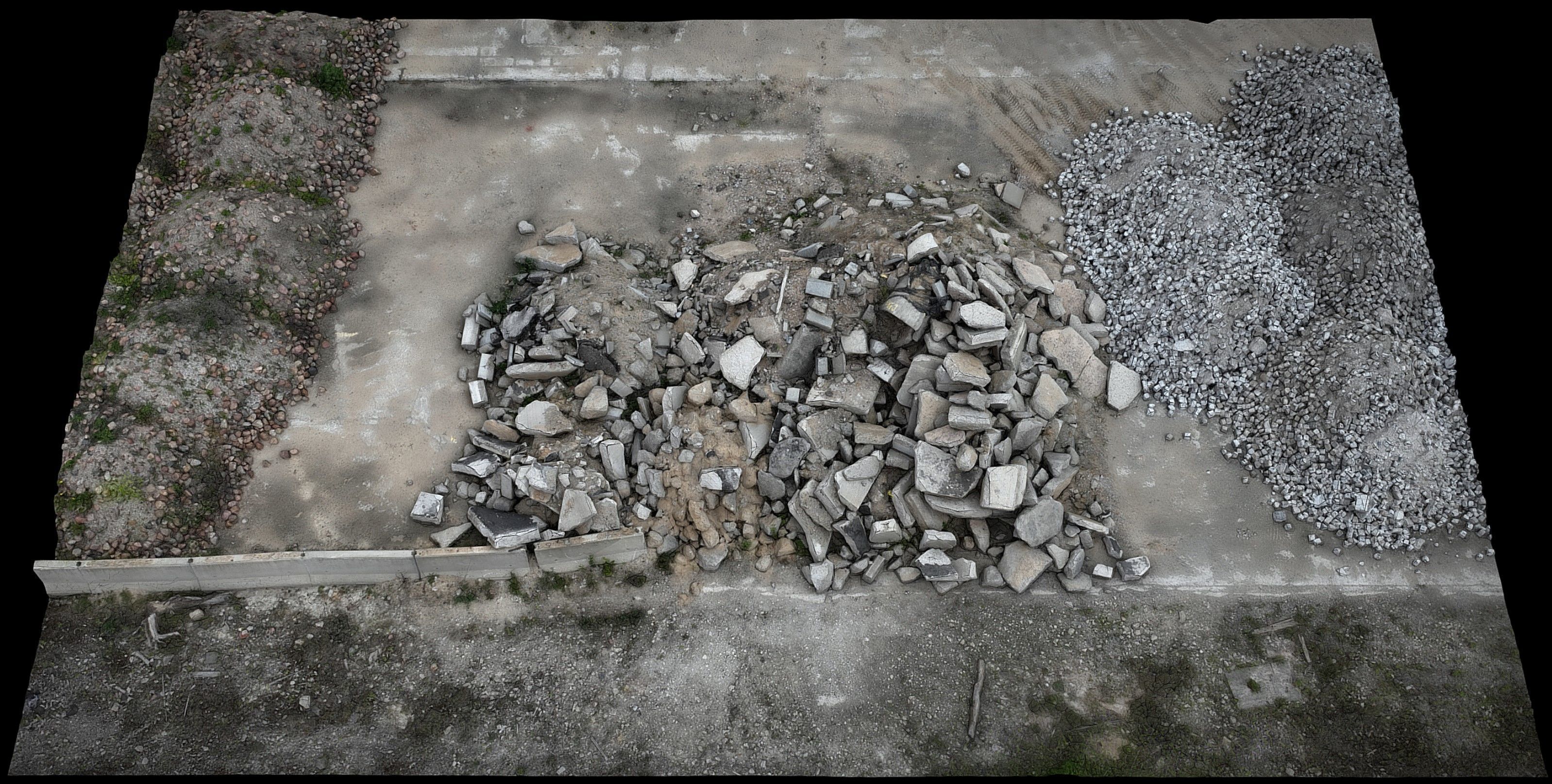 ruins ground debris construction-site photogrammetry Low-poly 3D model_1