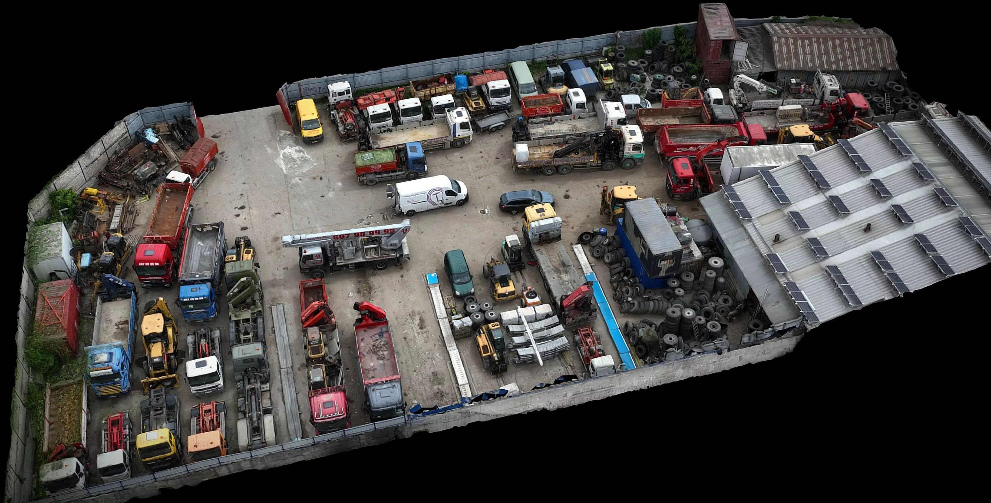 construction-site vehicles machinery terrain scan Low-poly 3D model_0