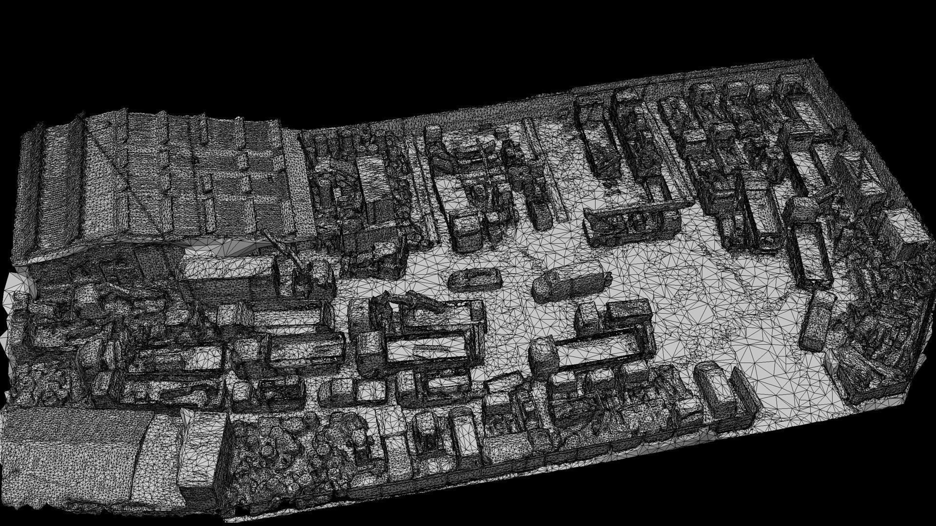 construction-site vehicles machinery terrain scan Low-poly 3D model_5