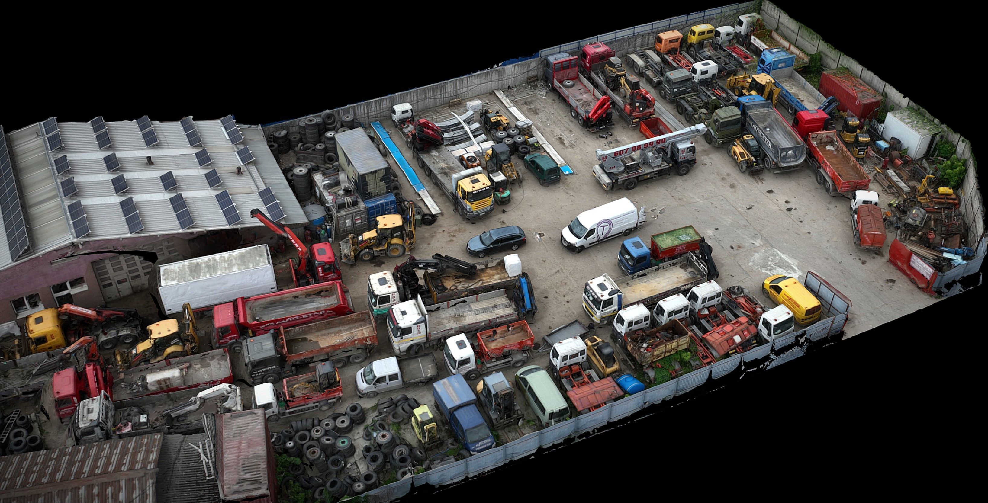 construction-site vehicles machinery terrain scan Low-poly 3D model_3