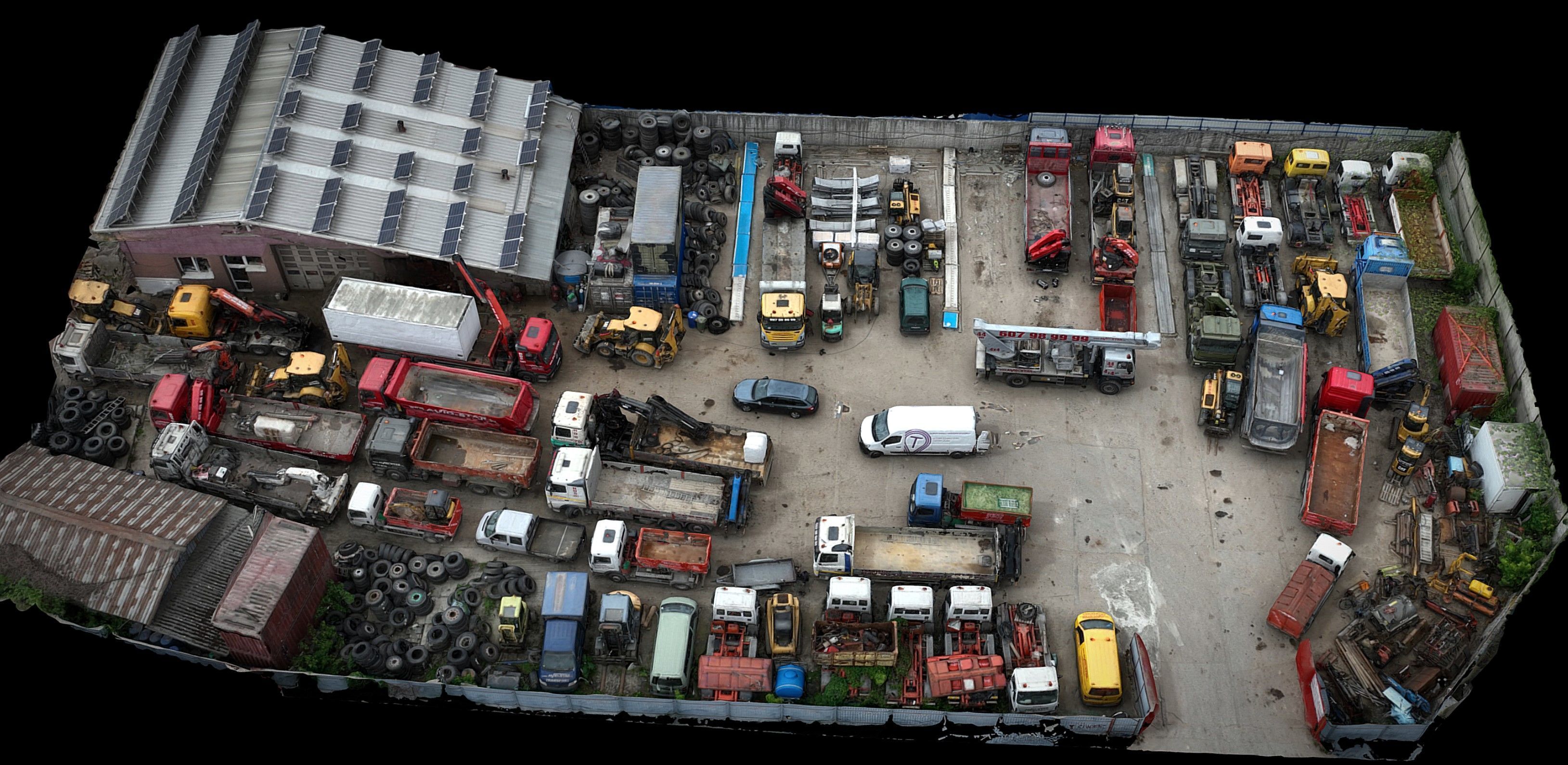 construction-site vehicles machinery terrain scan Low-poly 3D model_2