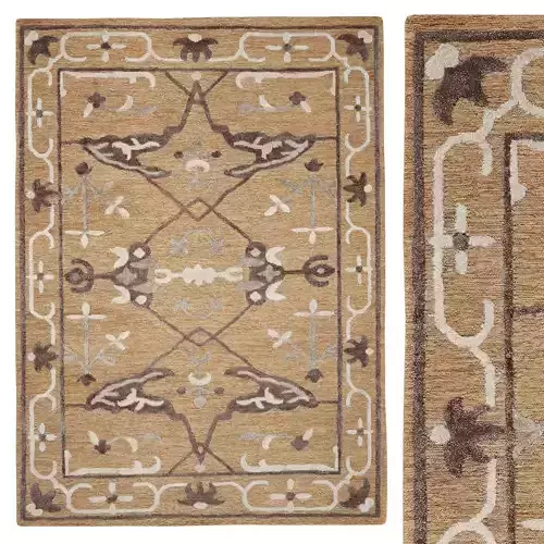 Adelina Hand-Knotted Rug in Brown