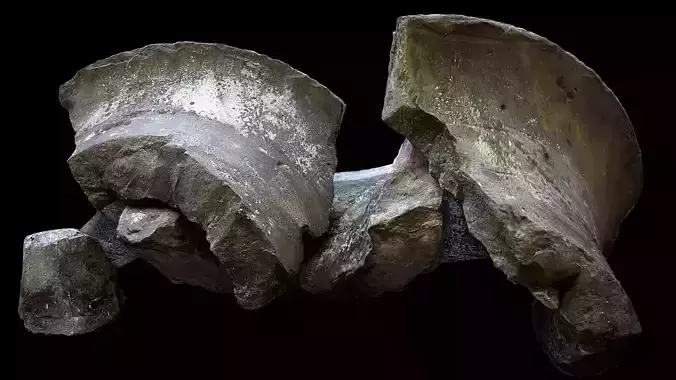 ancient ruins arch element debris part5 photogrammetry