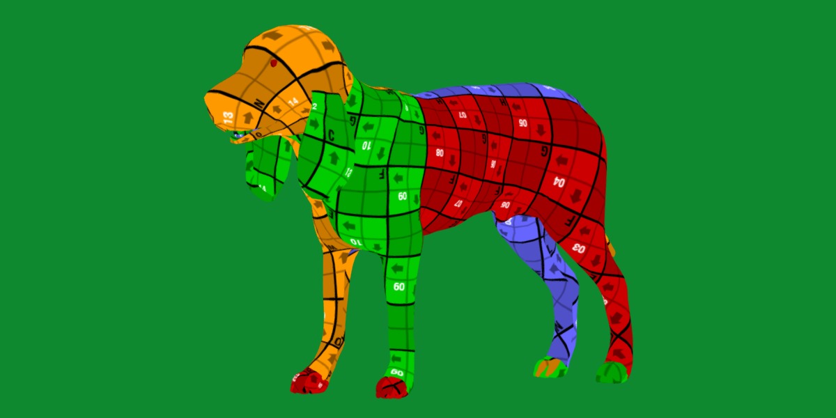 Black And Tan Coonhound Dog Low-poly 3D model_16