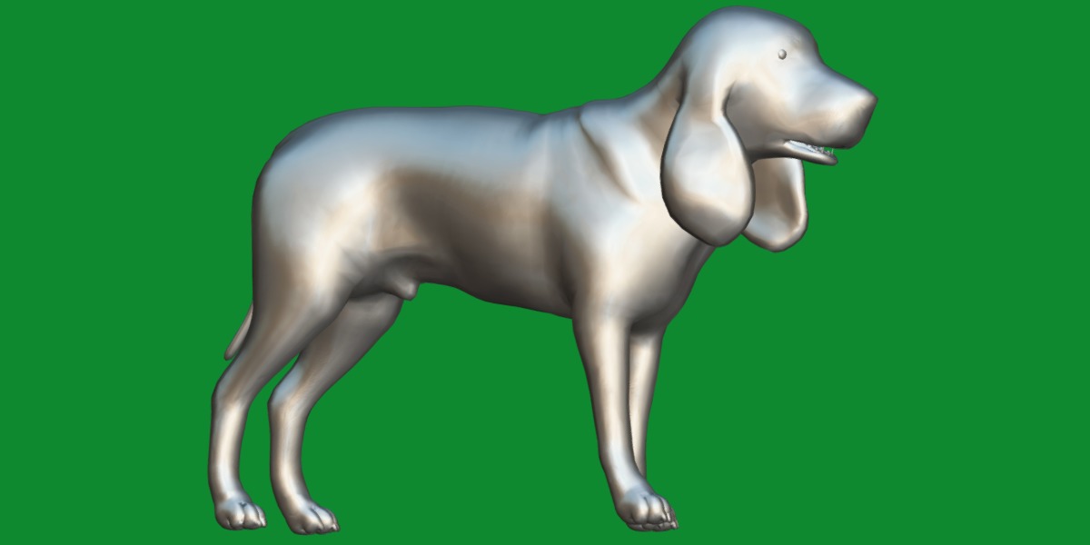 Black And Tan Coonhound Dog Low-poly 3D model_10