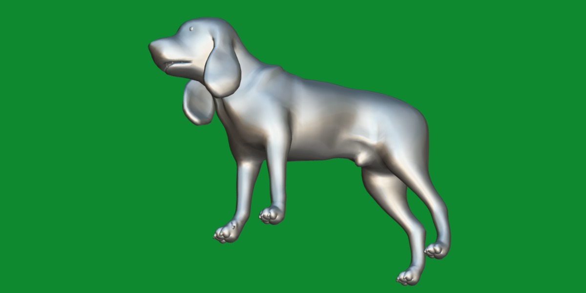 Black And Tan Coonhound Dog Low-poly 3D model_9