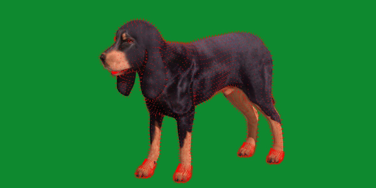 Black And Tan Coonhound Dog Low-poly 3D model_14