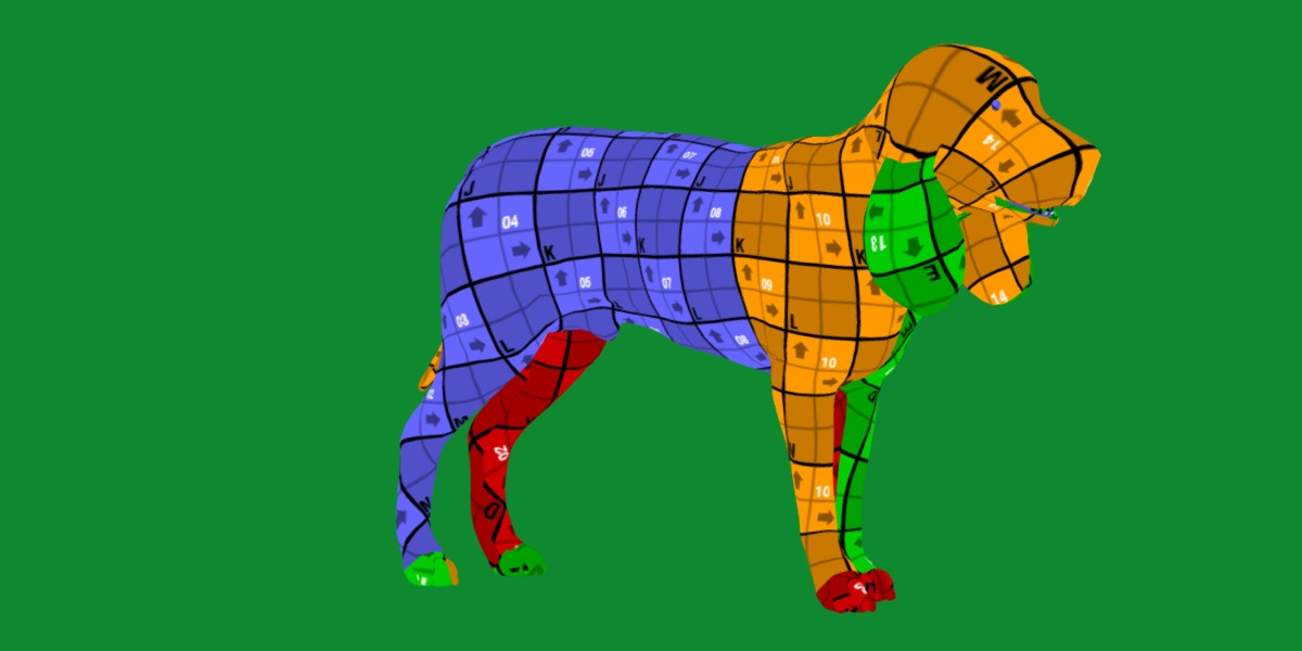 Black And Tan Coonhound Dog Low-poly 3D model_17