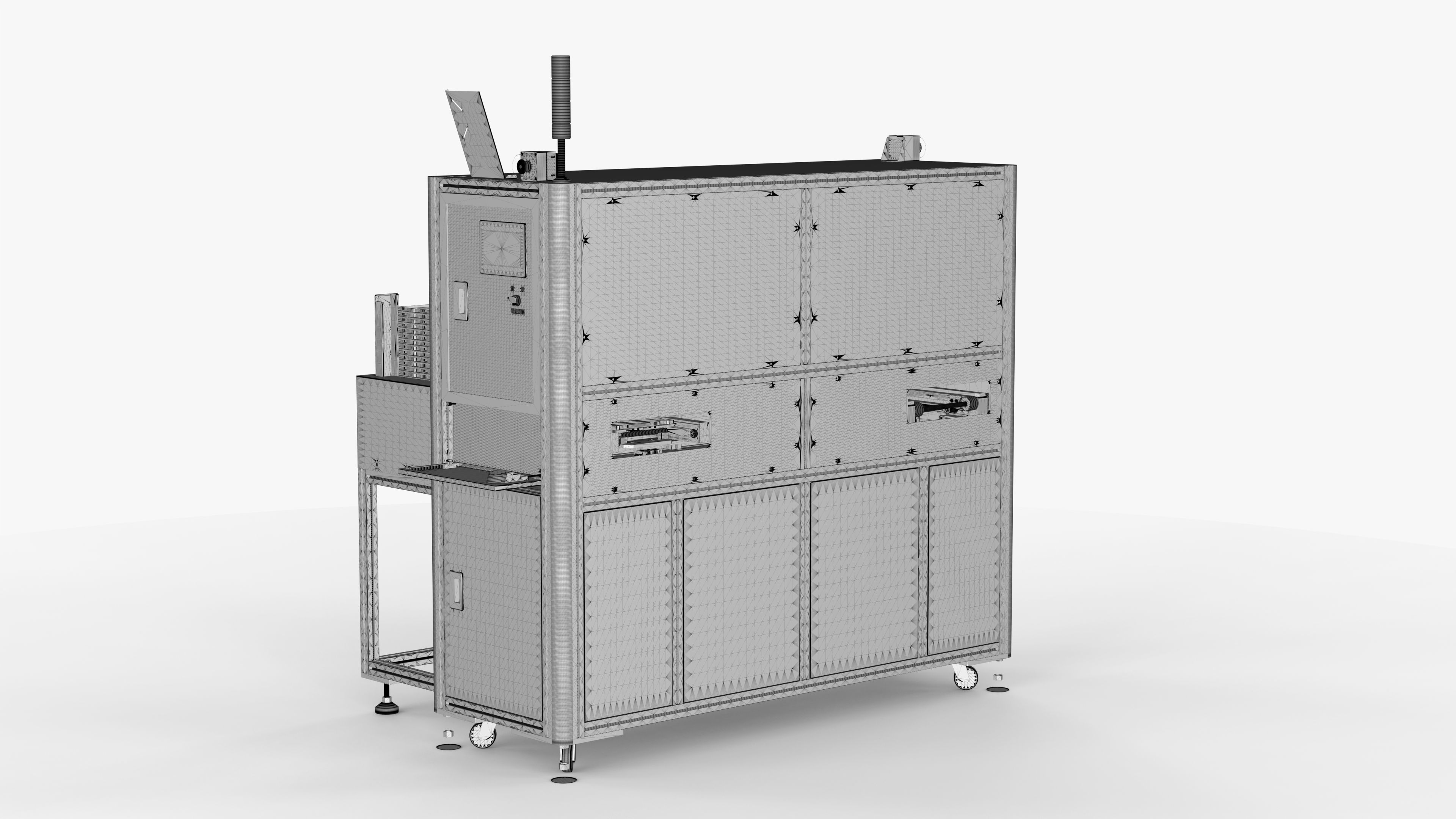 Automatic Tray Positioning and Recycling Machine 3D model_18