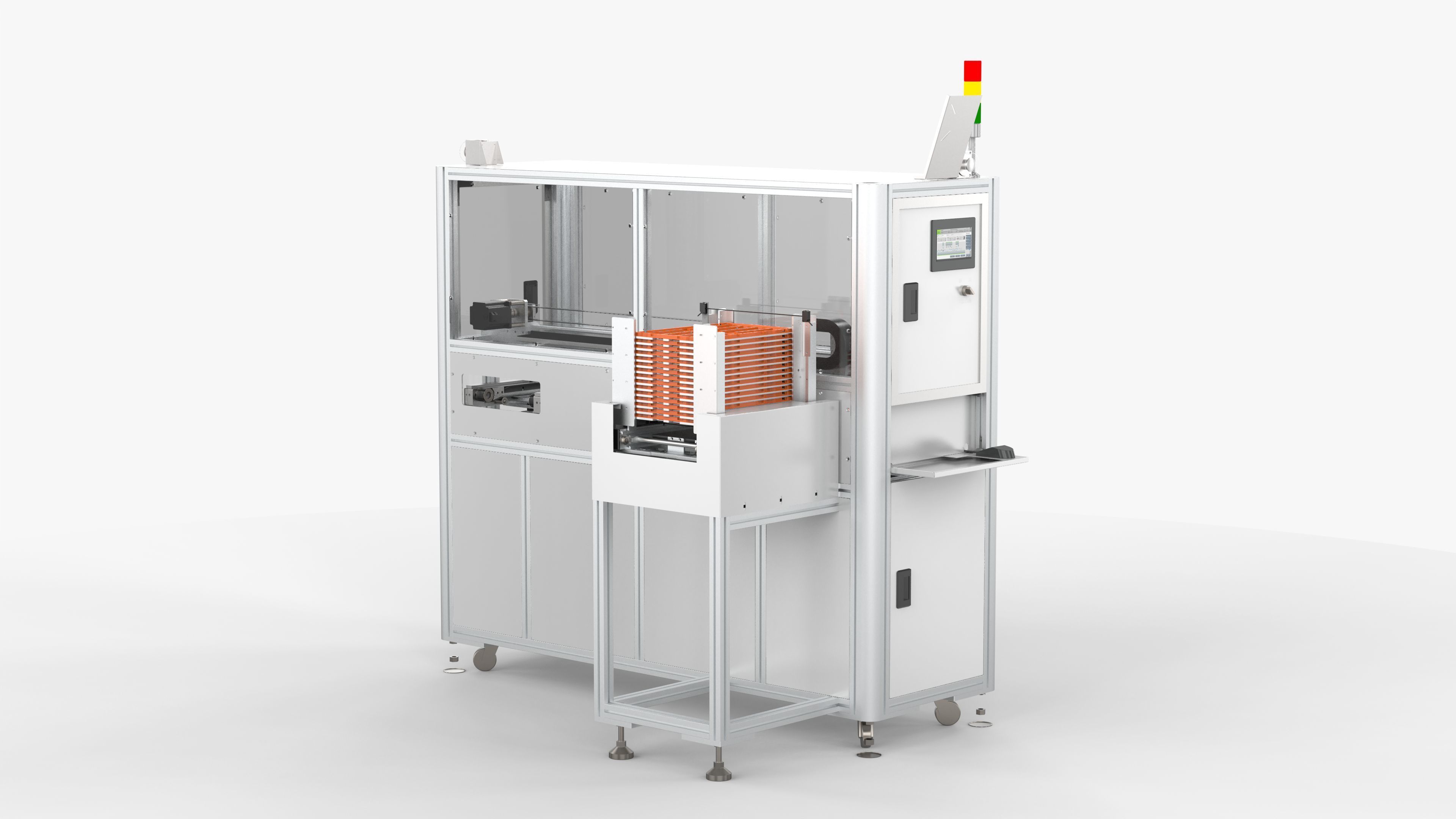 Automatic Tray Positioning and Recycling Machine 3D model_5