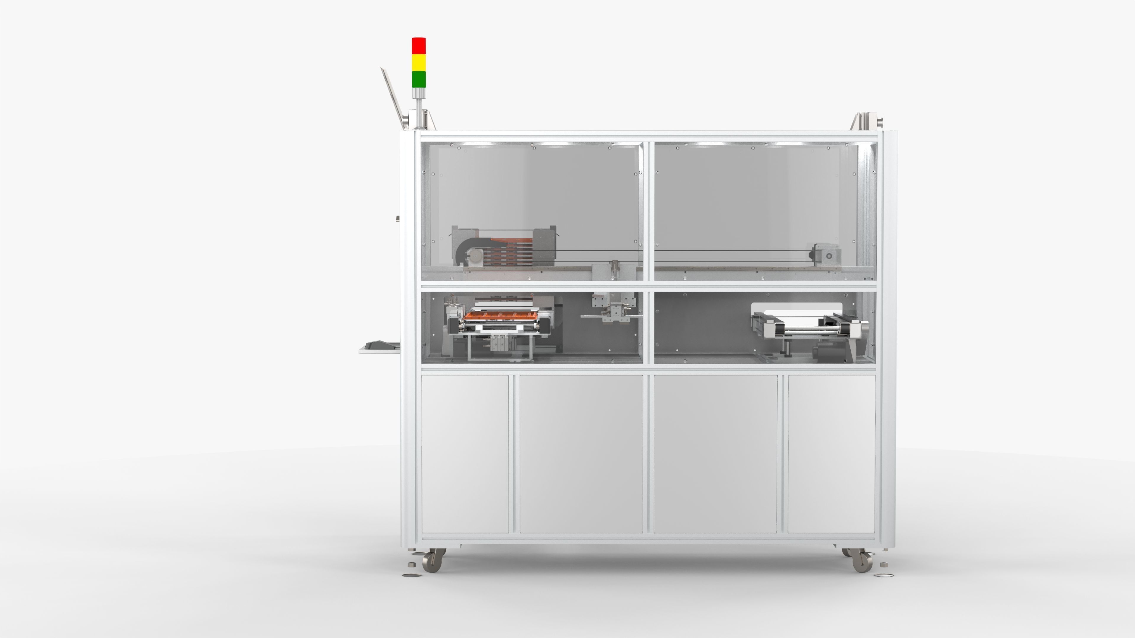 Automatic Tray Positioning and Recycling Machine 3D model_2