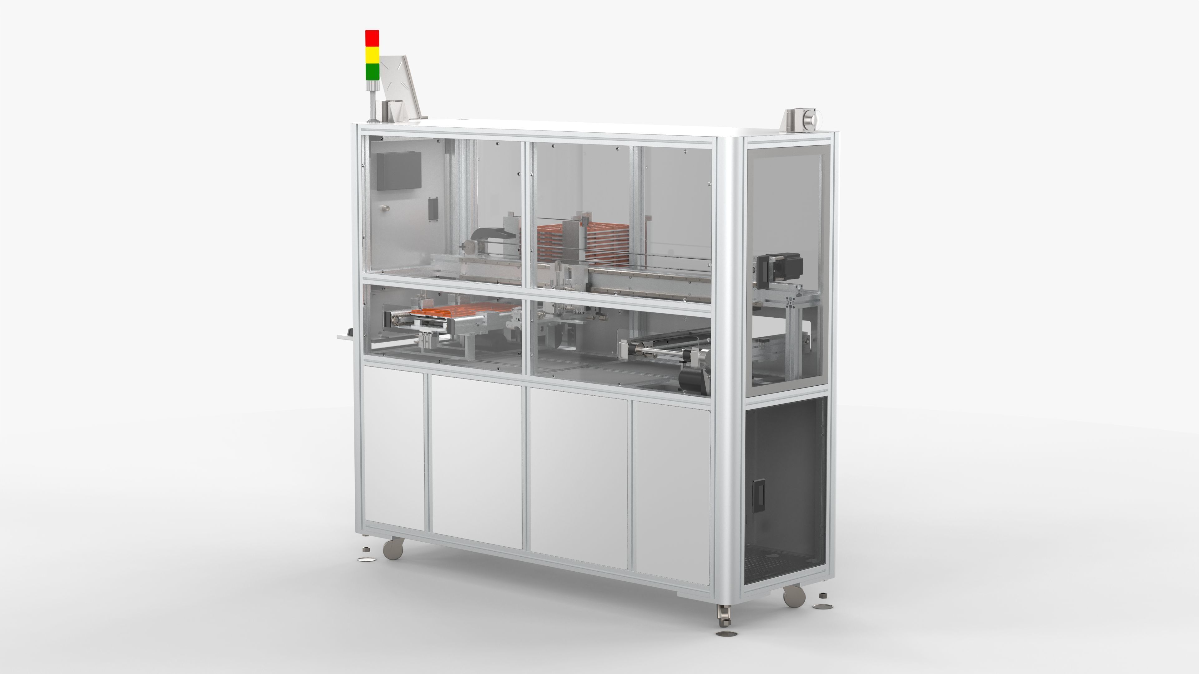 Automatic Tray Positioning and Recycling Machine 3D model_3