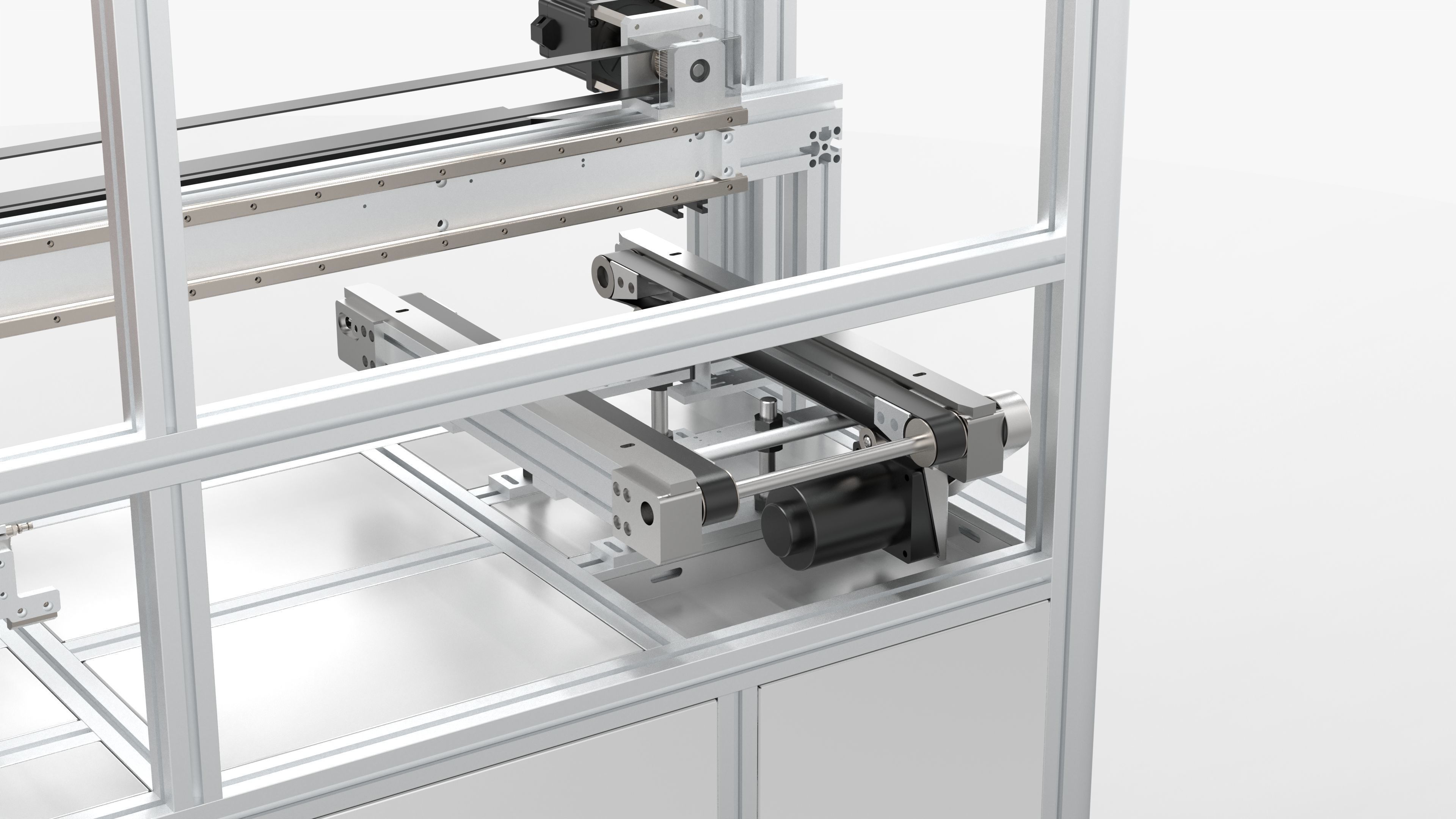 Automatic Tray Positioning and Recycling Machine 3D model_12