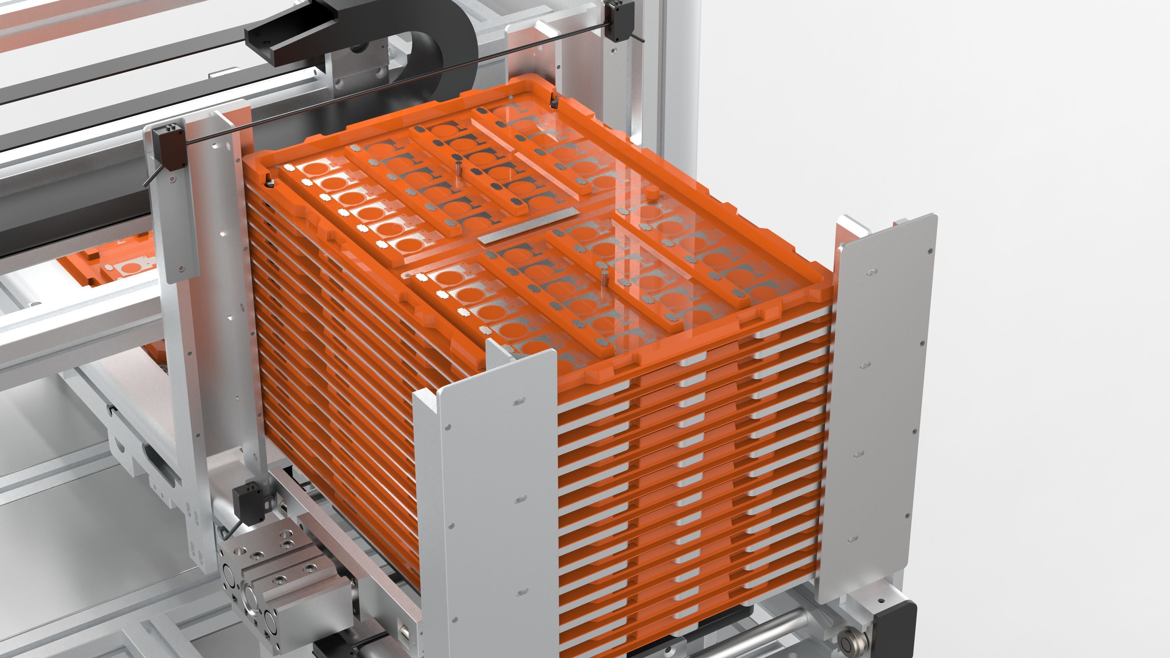 Automatic Tray Positioning and Recycling Machine 3D model_16