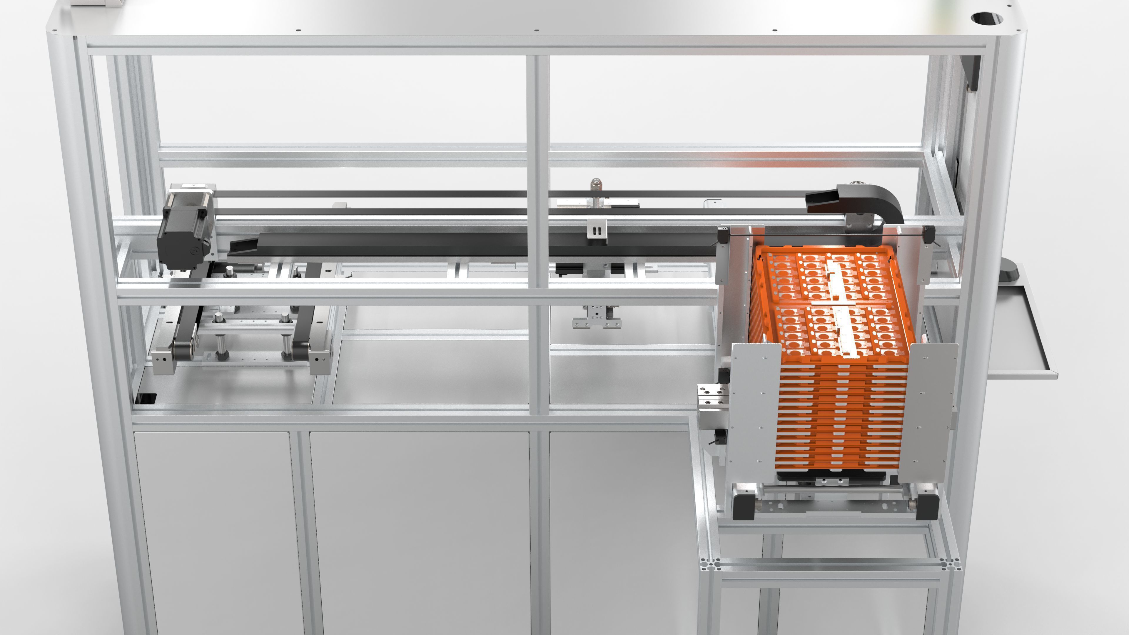 Automatic Tray Positioning and Recycling Machine 3D model_14