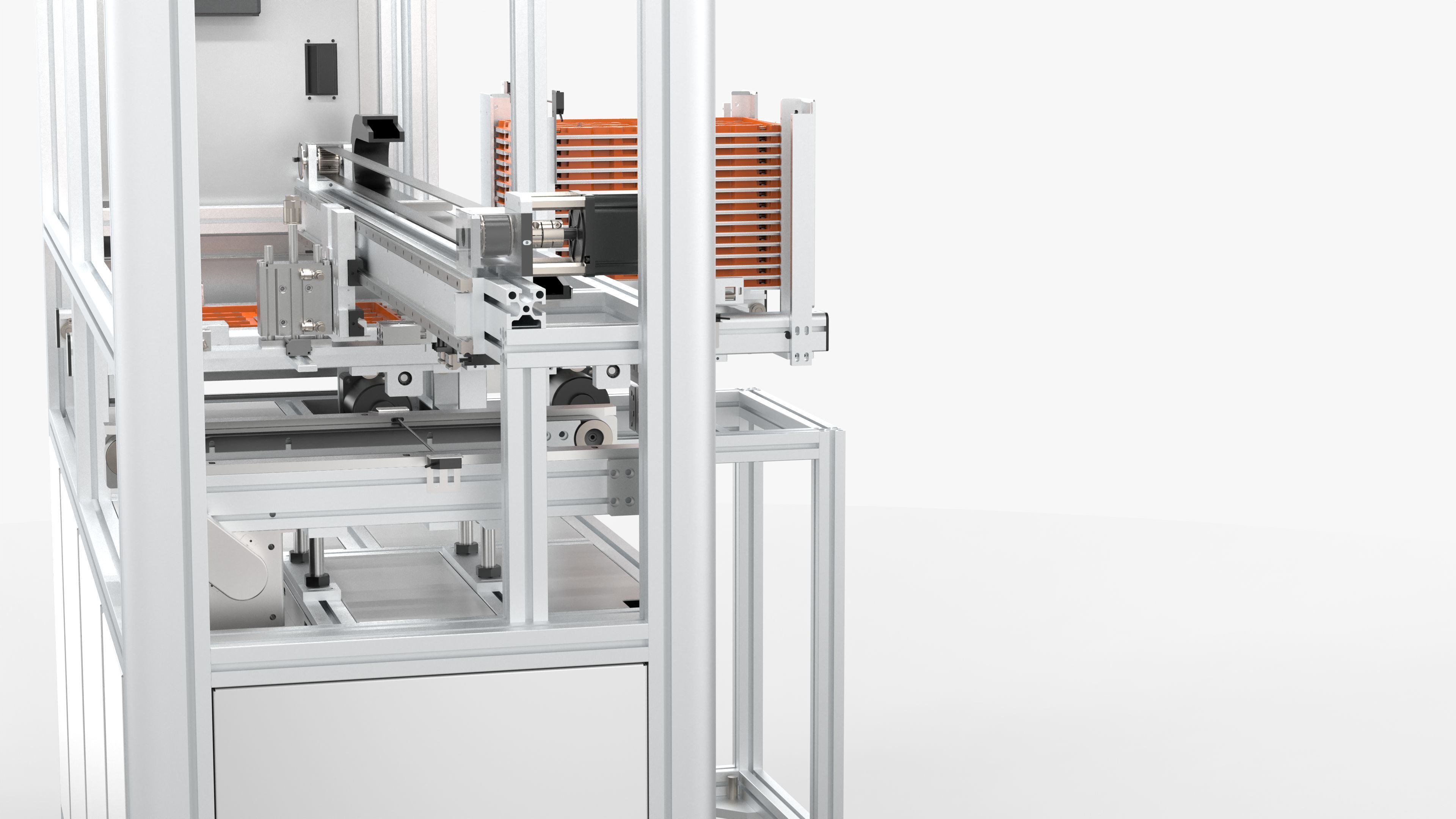 Automatic Tray Positioning and Recycling Machine 3D model_13