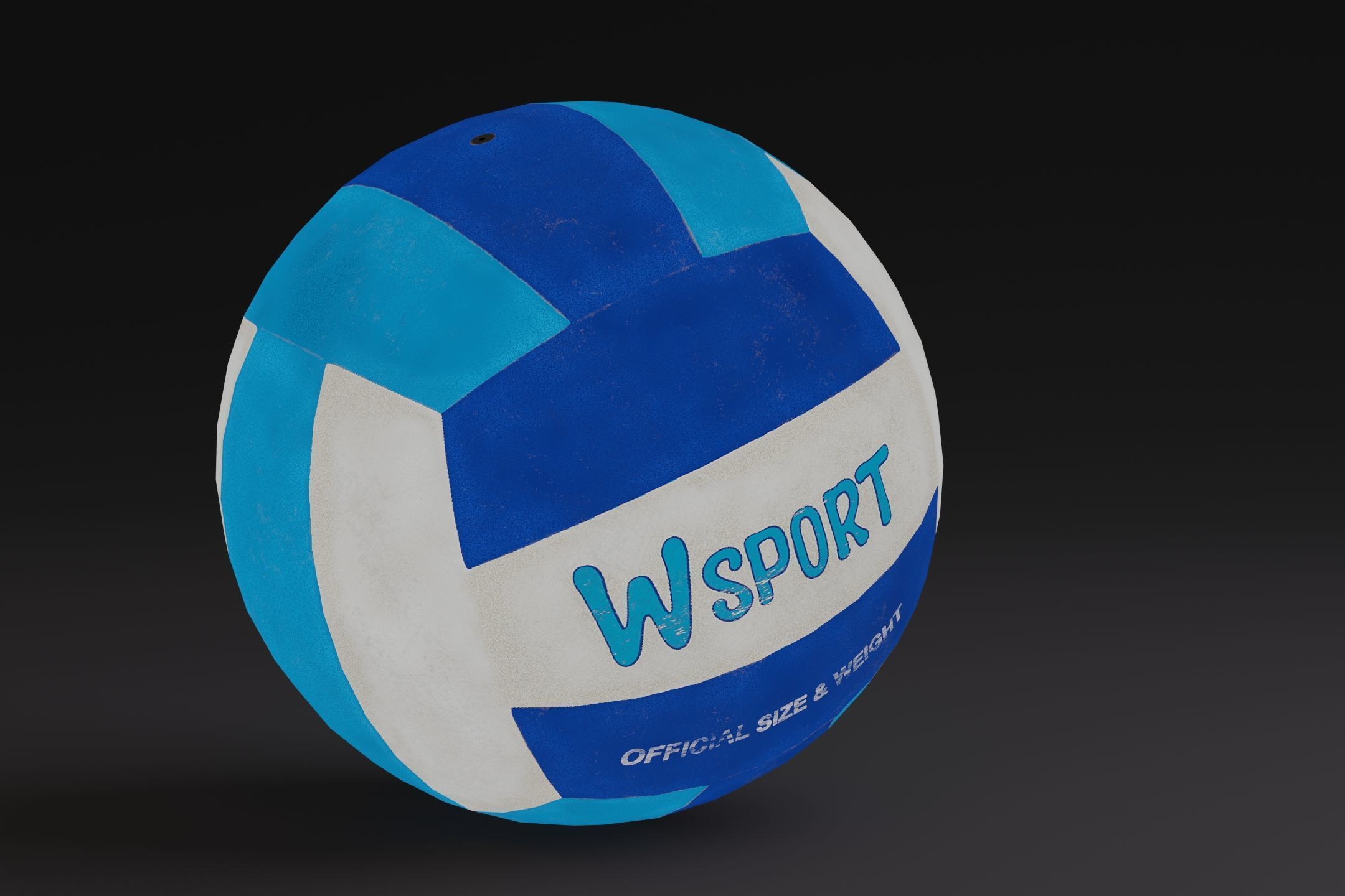 Volleyball Ball Low-poly 3D model_8