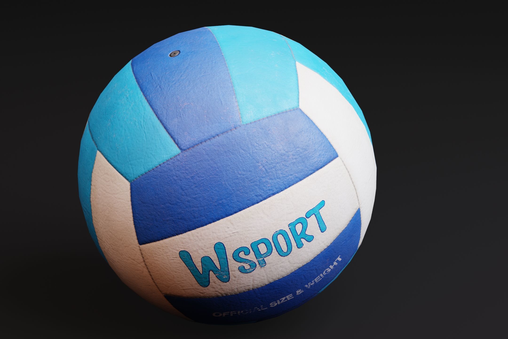Volleyball Ball Low-poly 3D model_1