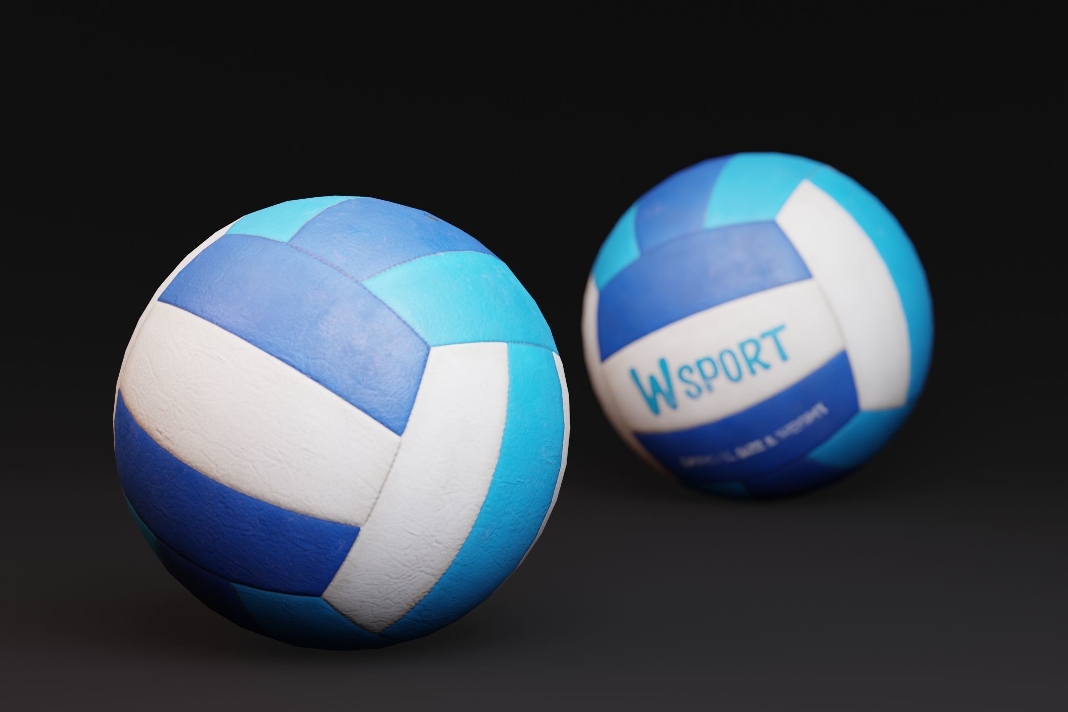 Volleyball Ball Low-poly 3D model_3