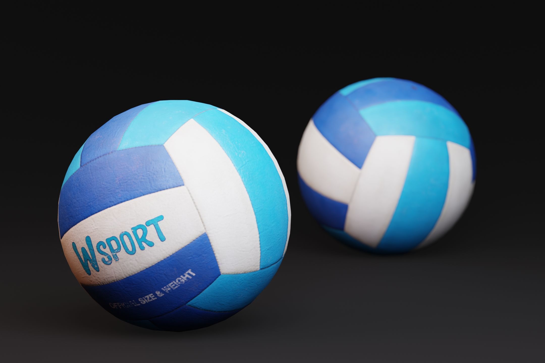 Volleyball Ball Low-poly 3D model_2