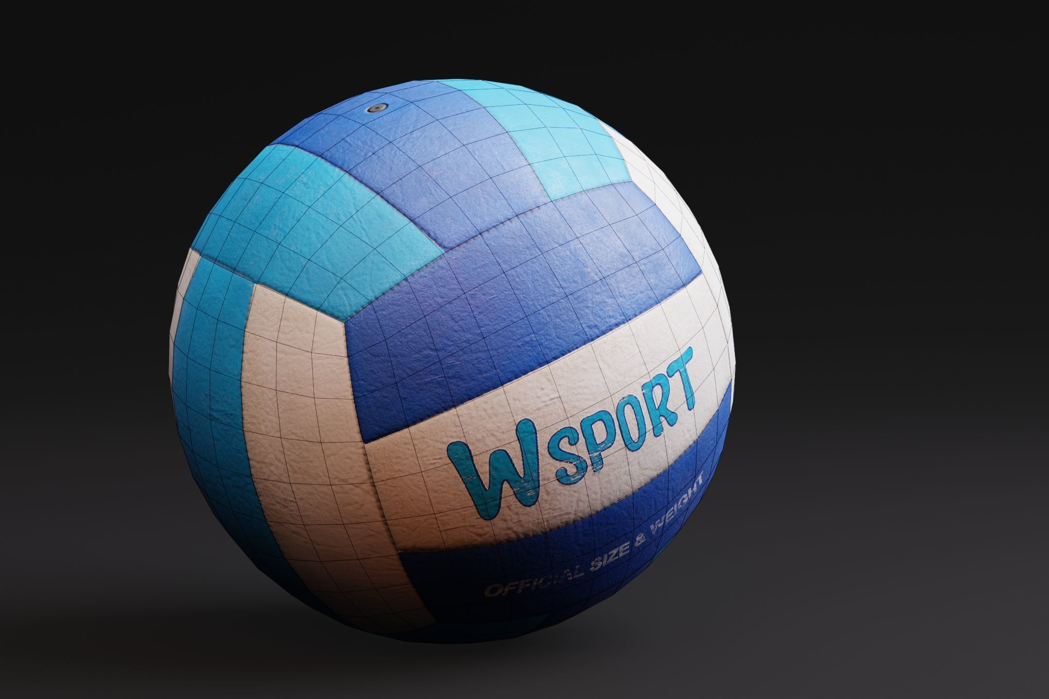 Volleyball Ball Low-poly 3D model_5