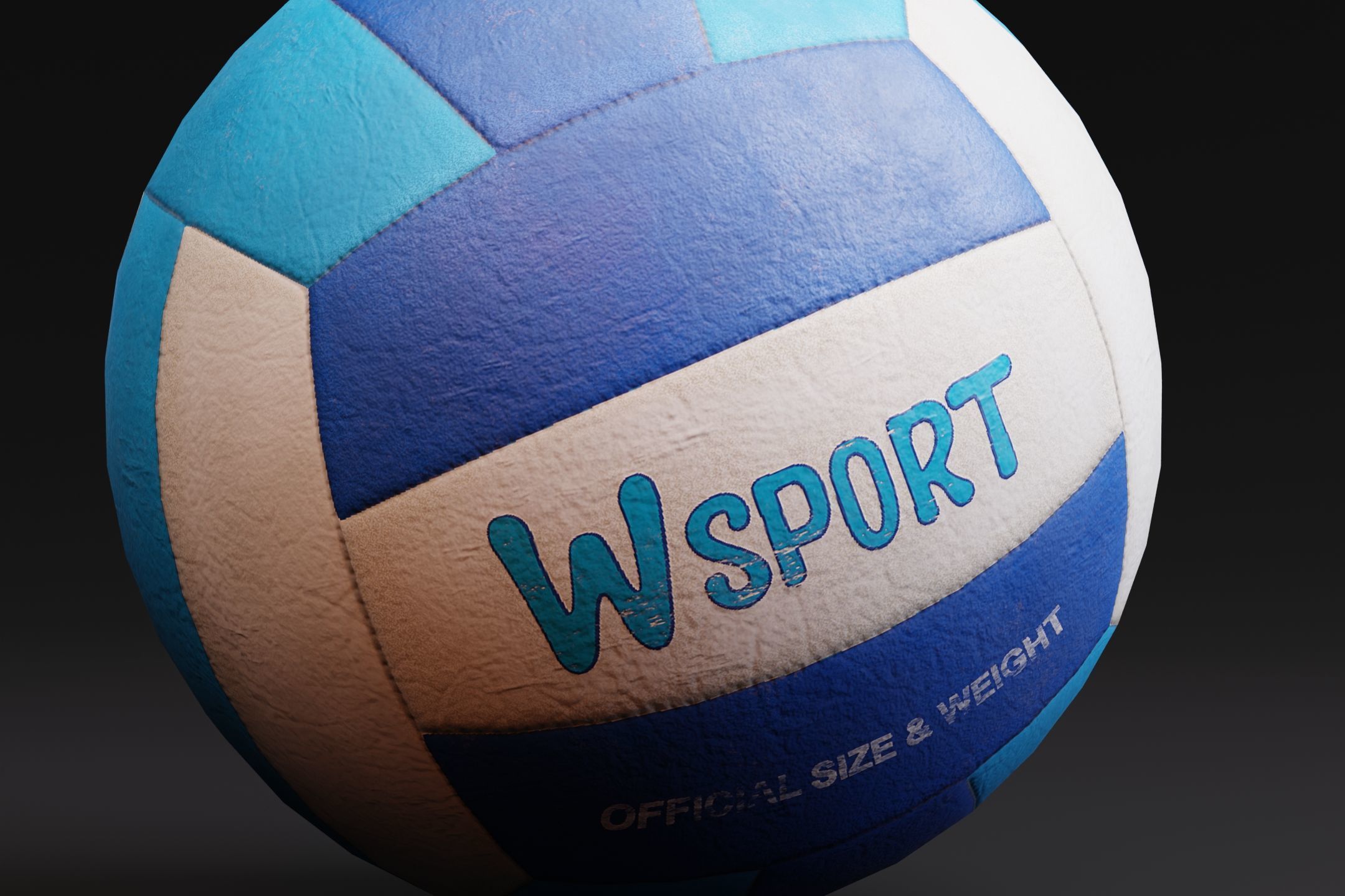 Volleyball Ball Low-poly 3D model_4