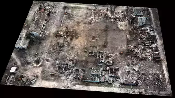 ukraine war village terrain warzone sector scan 