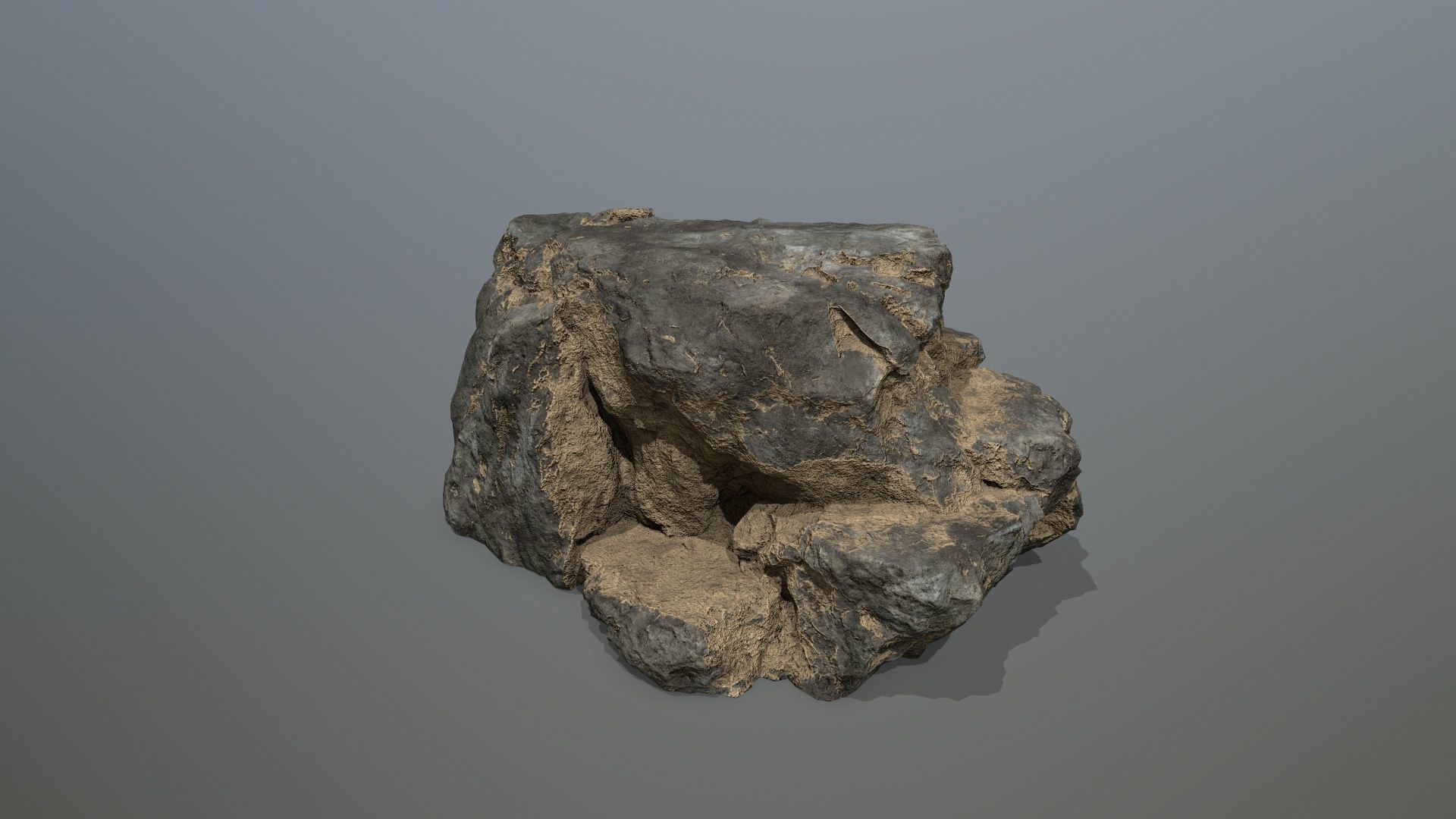 desert cliff rocks Low-poly 3D model_14